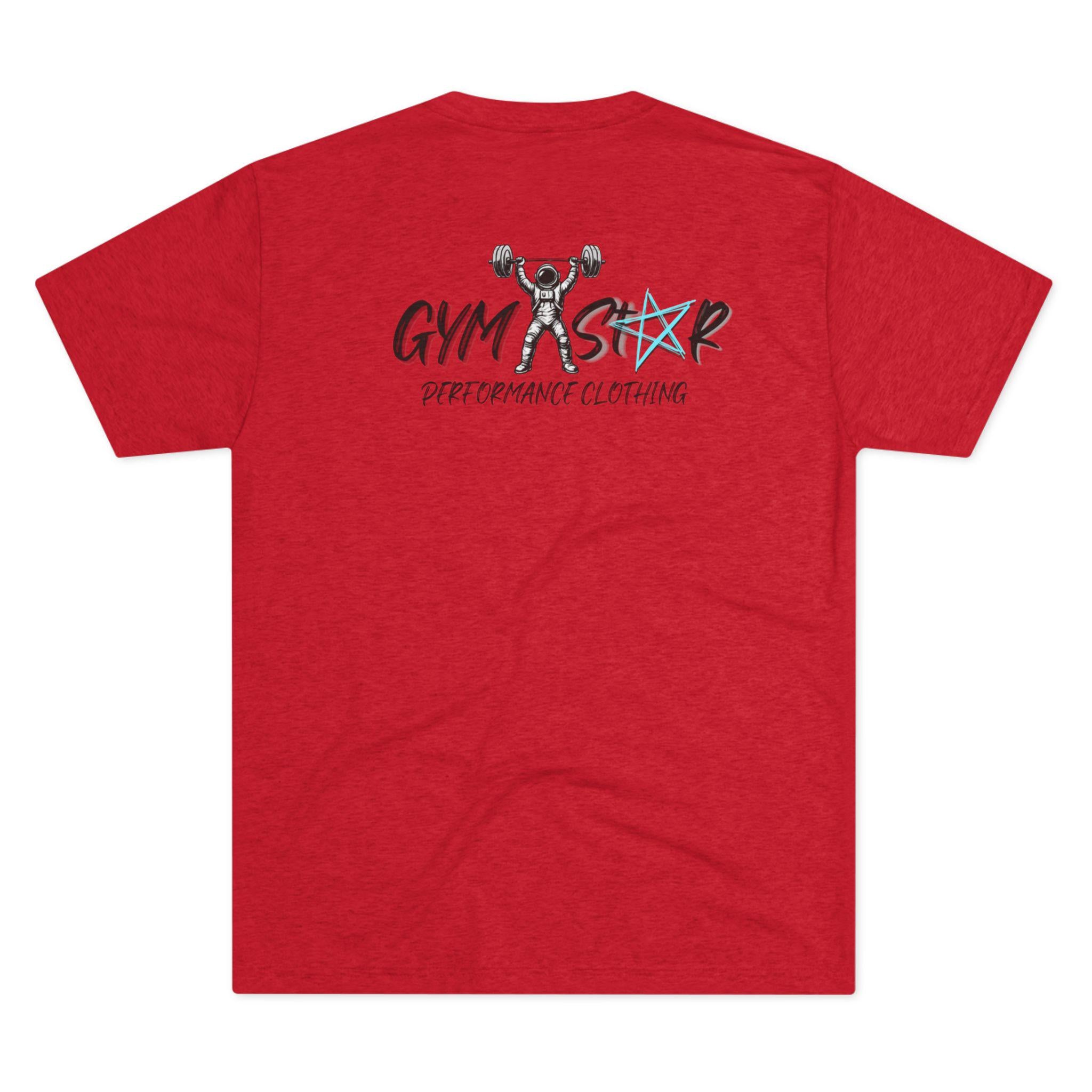 Astronaut Weightlifter T-Shirt | Gym Star Performance Clothing Back Logo