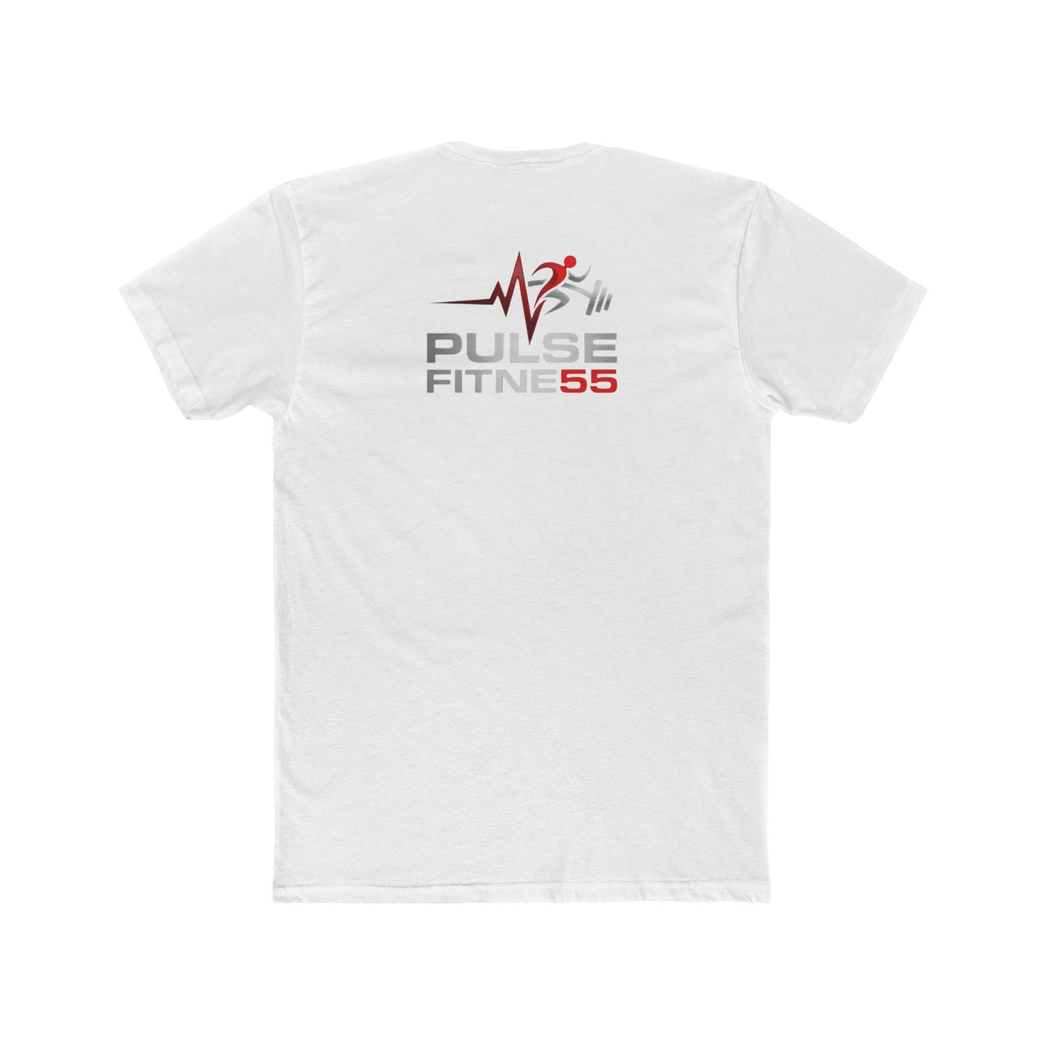Bench Press Illustration Tee | Pulse Fitness 55 Logo T-Shirt