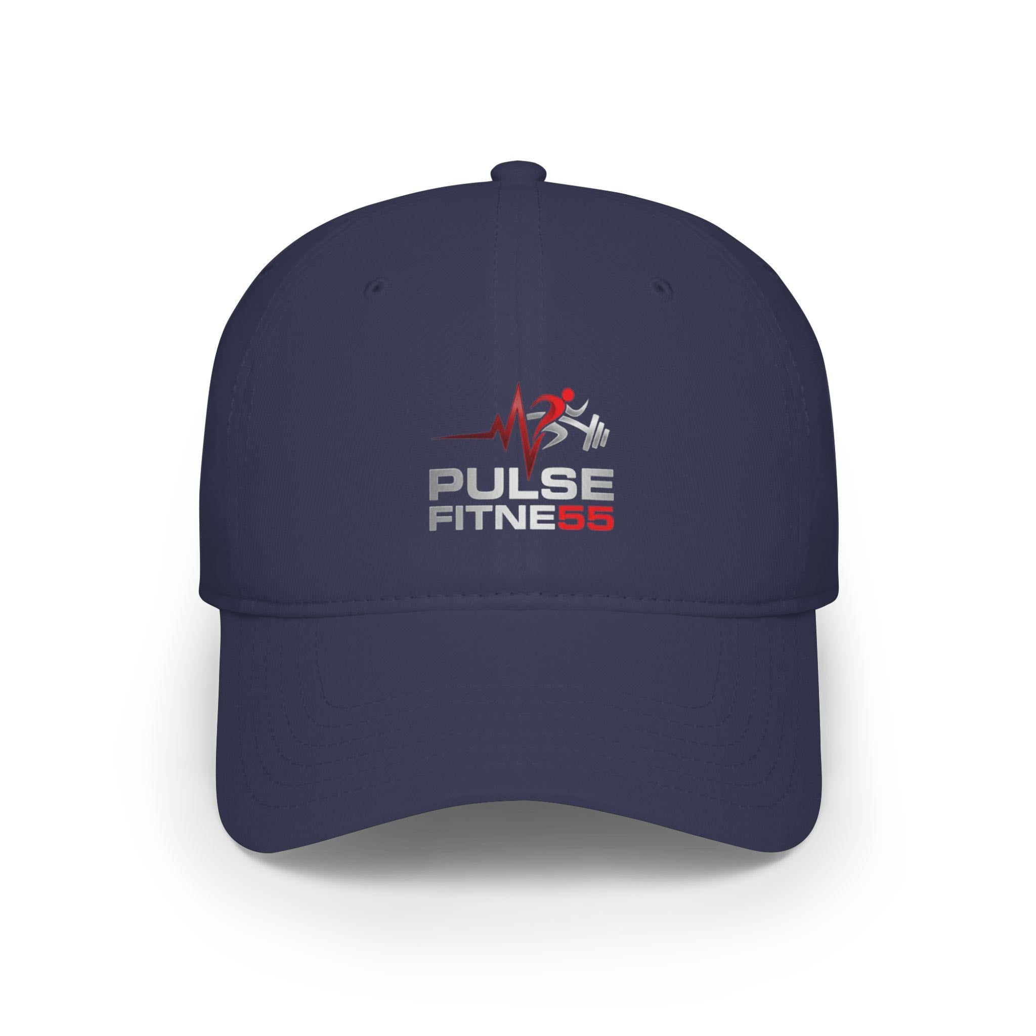 Pulse Fitness logo Low Profile Baseball Cap | Gym Hat, Workout Cap