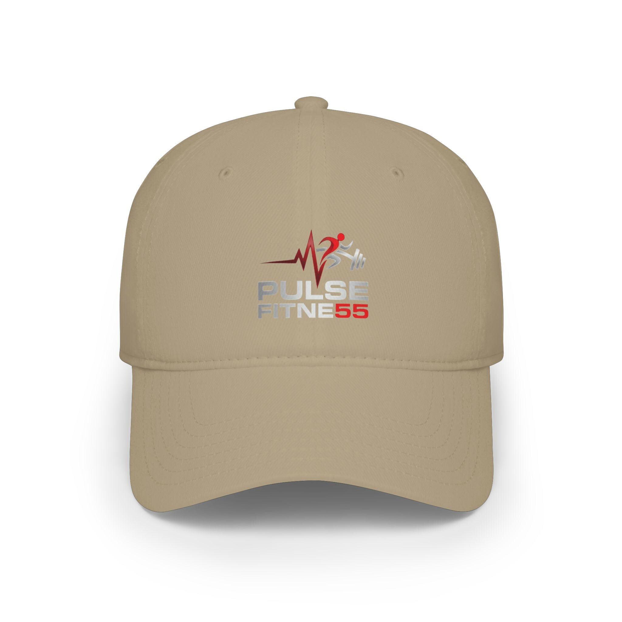Pulse Fitness logo Low Profile Baseball Cap | Gym Hat, Workout Cap