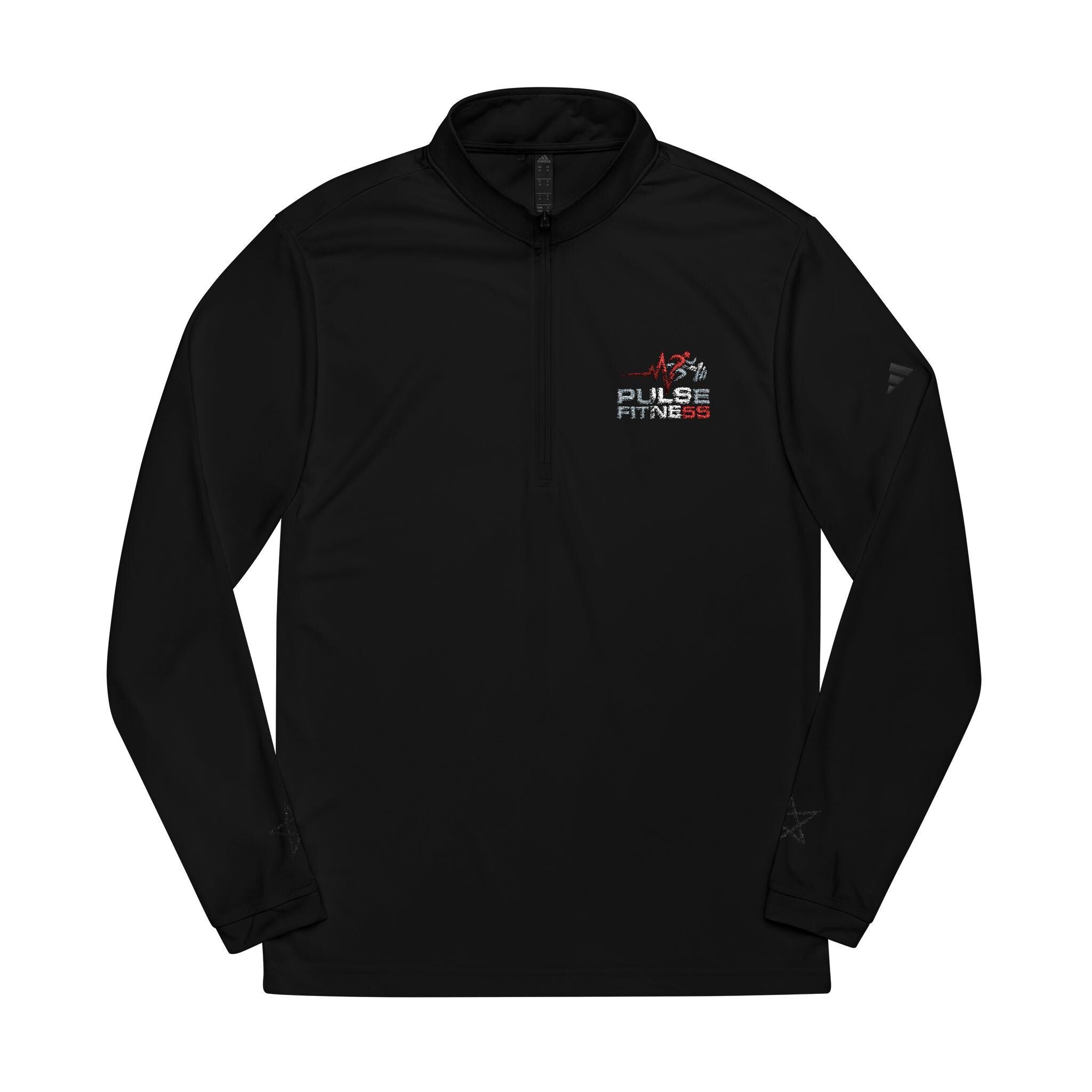 Mountains and Stars Embroidered Quarter-Zip Pullover | White