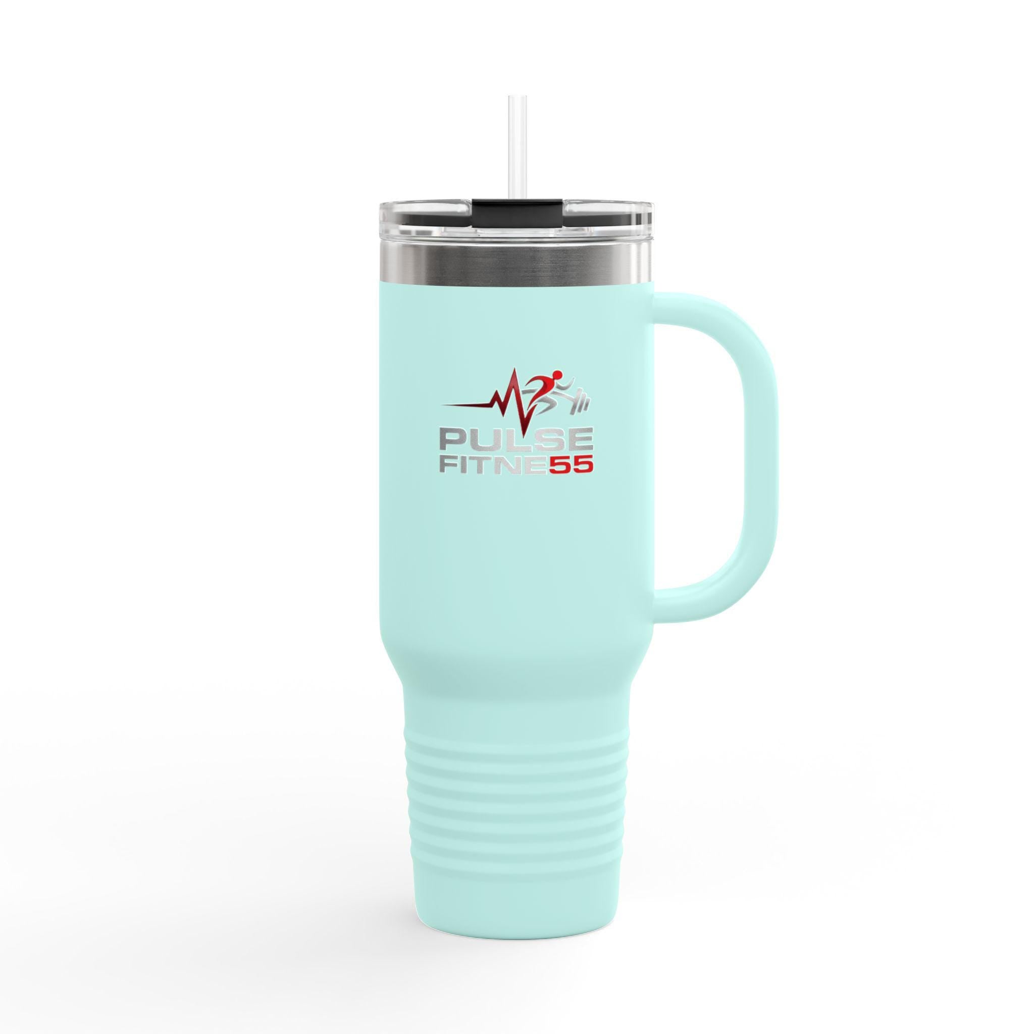 Pulse Fitness 55 Logo Insulated Travel Mug | 40oz