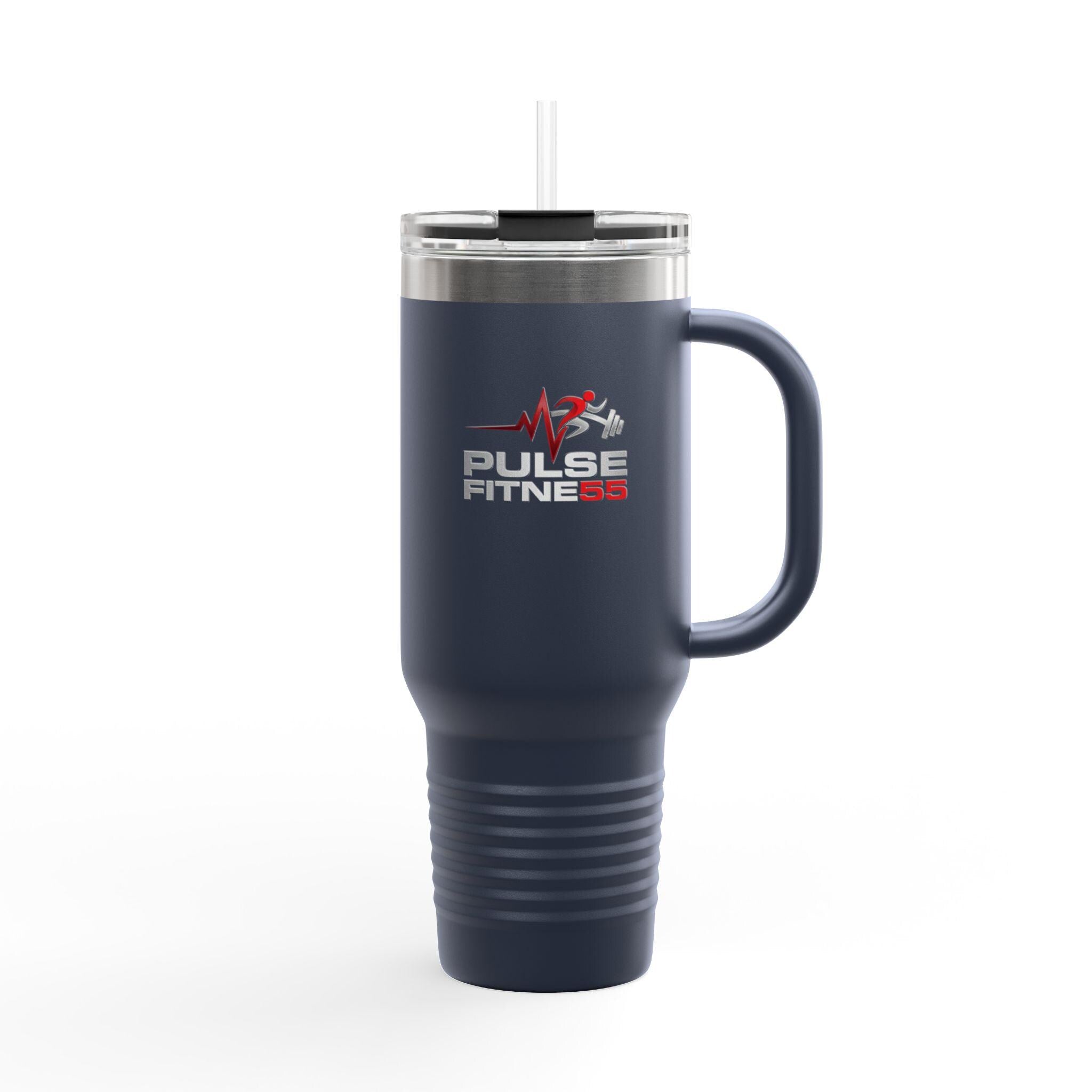 Pulse Fitness 55 Logo Insulated Travel Mug | 40oz