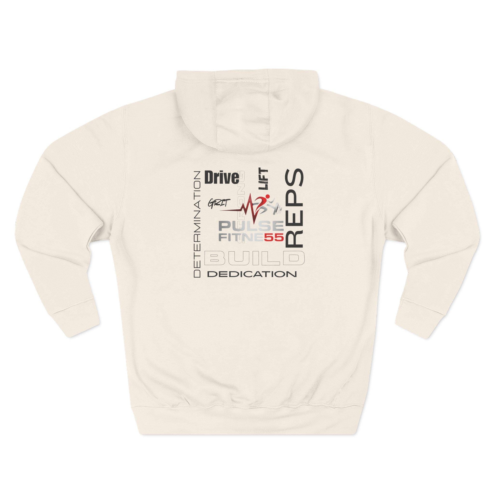 Pulse Fitness 55 Logo Hoodie | Fitness, Reps, Drive, Dedication