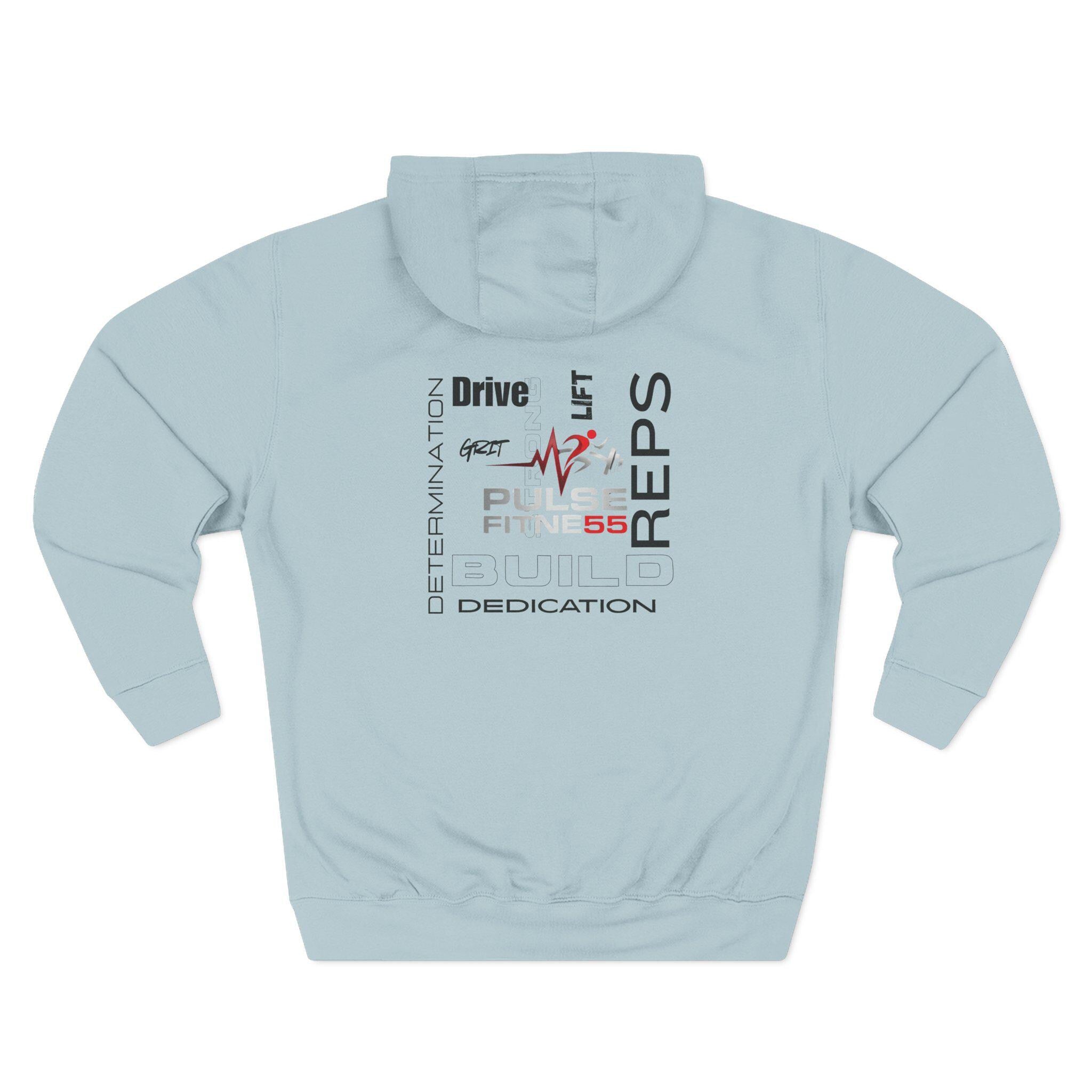 Pulse Fitness 55 Logo Hoodie | Fitness, Reps, Drive, Dedication