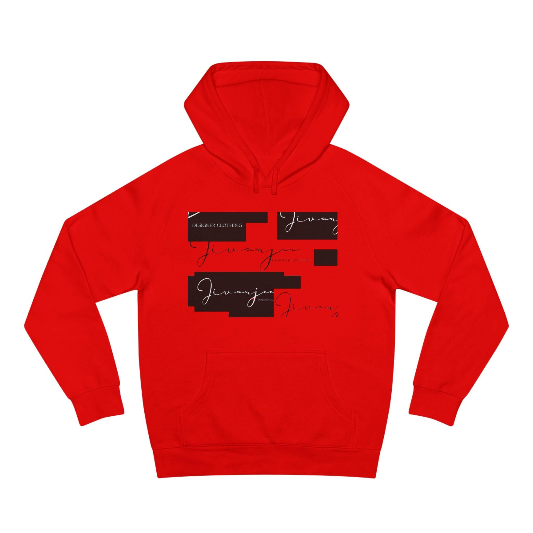 Jivanjee Designer Minimal Script Blocks hoodie | Abstract Typography, Modern Monochrome