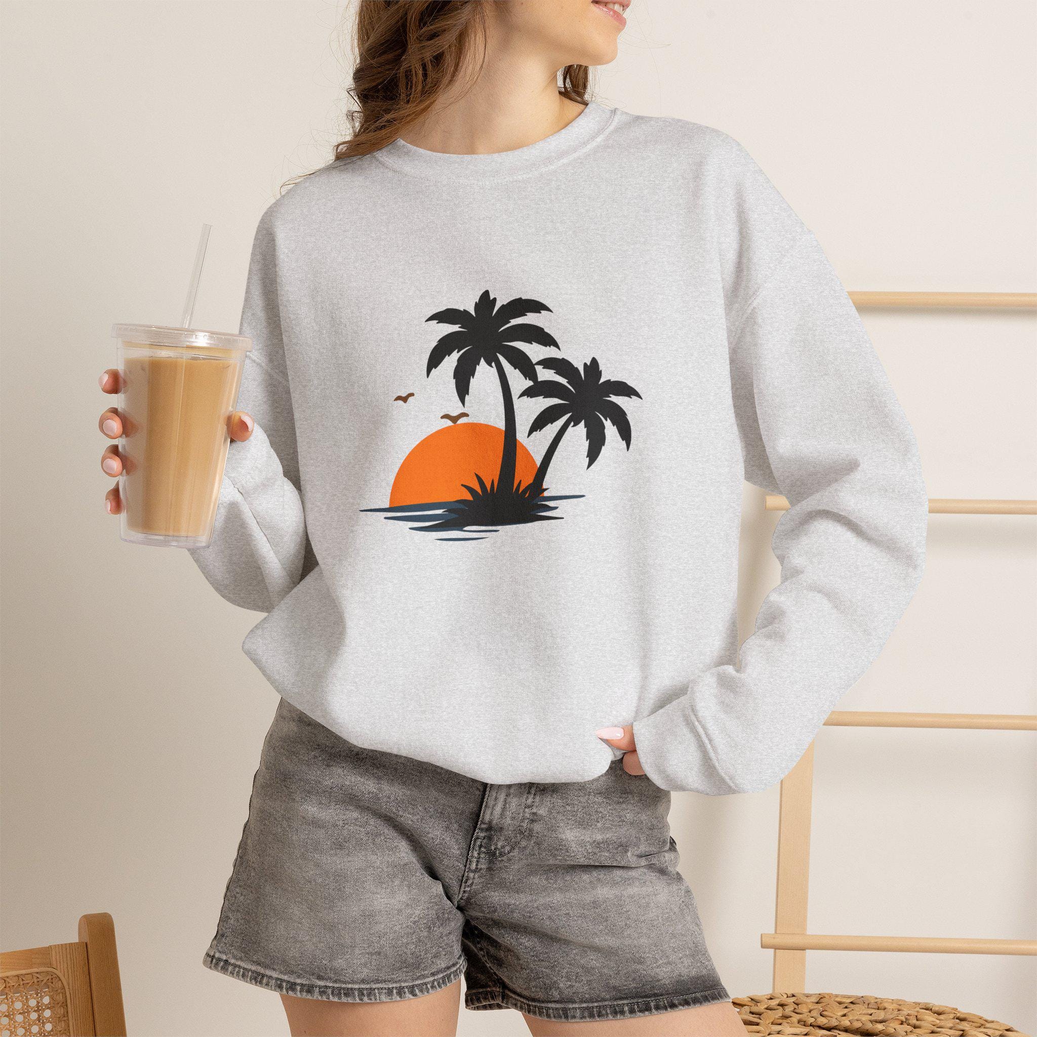 Crewneck Sweatshirt Coastal Retro Graphic Apparel