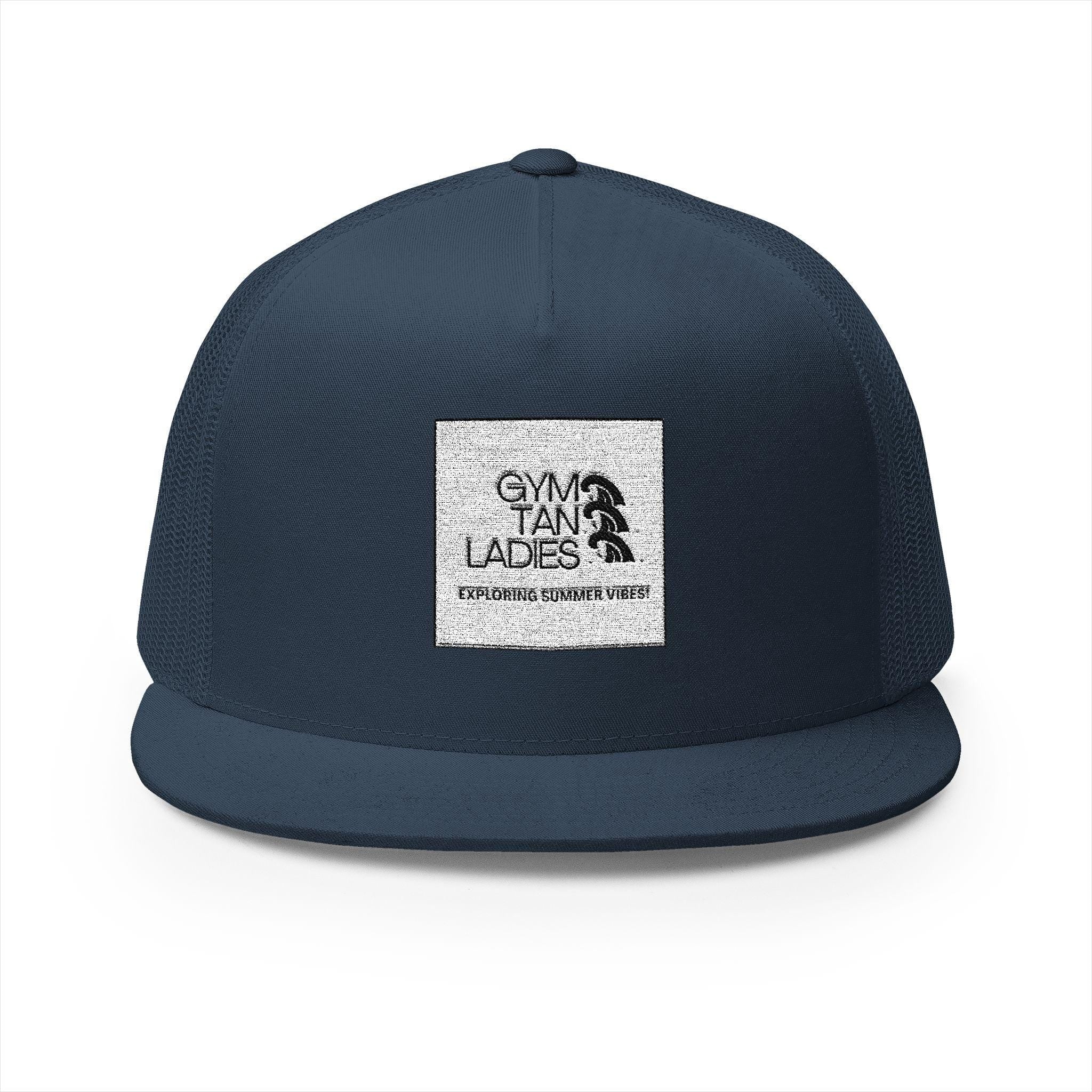 5 Panel Trucker Cap gym tan logo