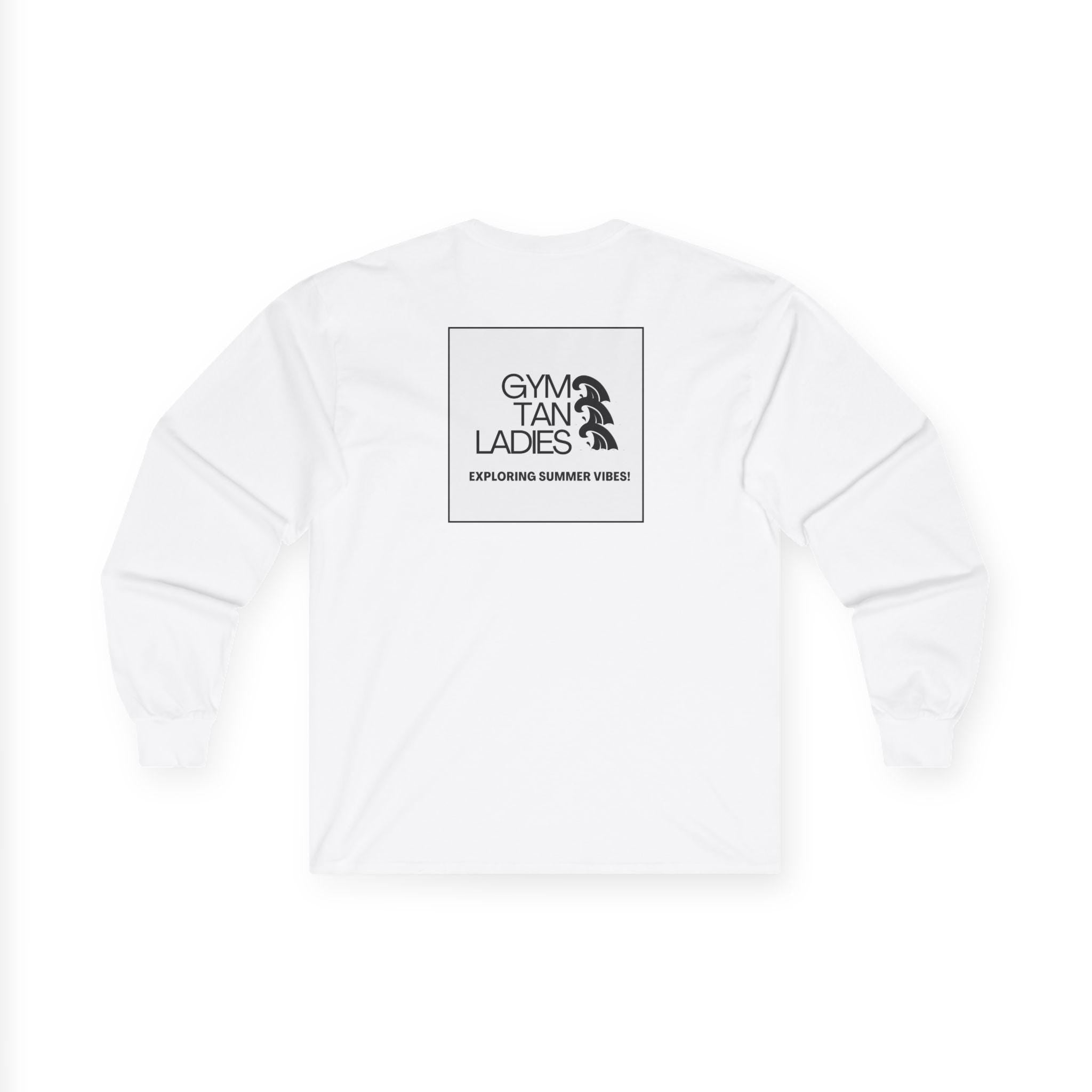 Mens Gym Tan logo Long Sleeve Tee