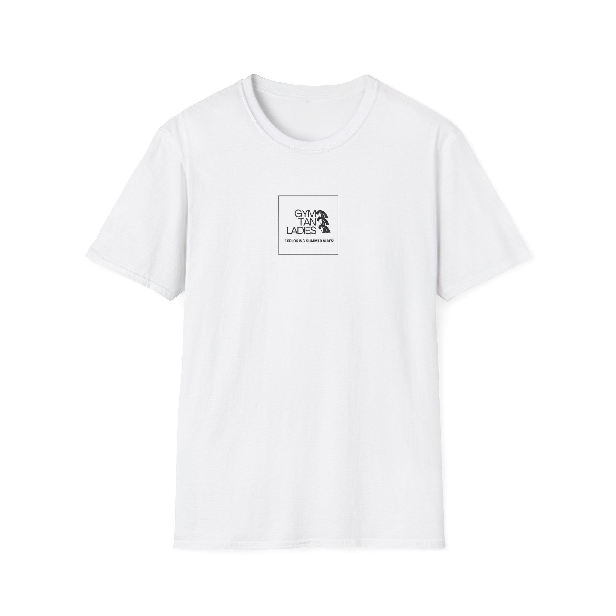 Womens Gym Tan T-Shirt — Minimal Beachy Summer Graphic Tee
