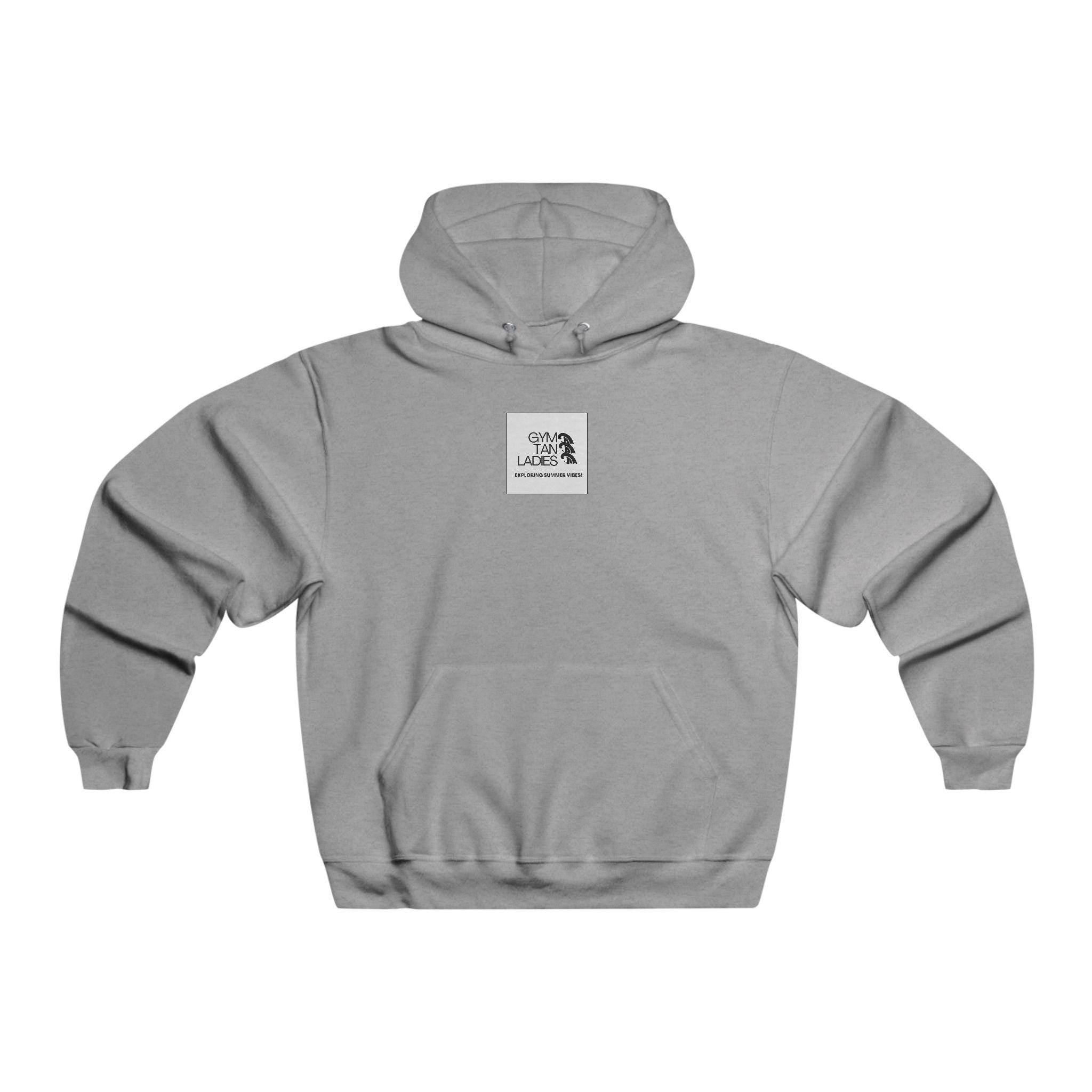 Mens Gym Tan Hoodie — 'Exploring Summer Vibes' Logo Sweatshirt