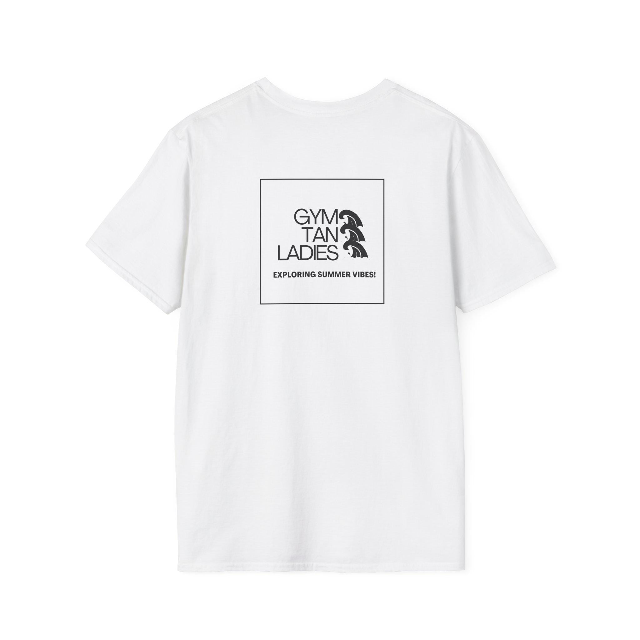 Womens Gym Tan T-Shirt — Minimal Beachy Summer Graphic Tee