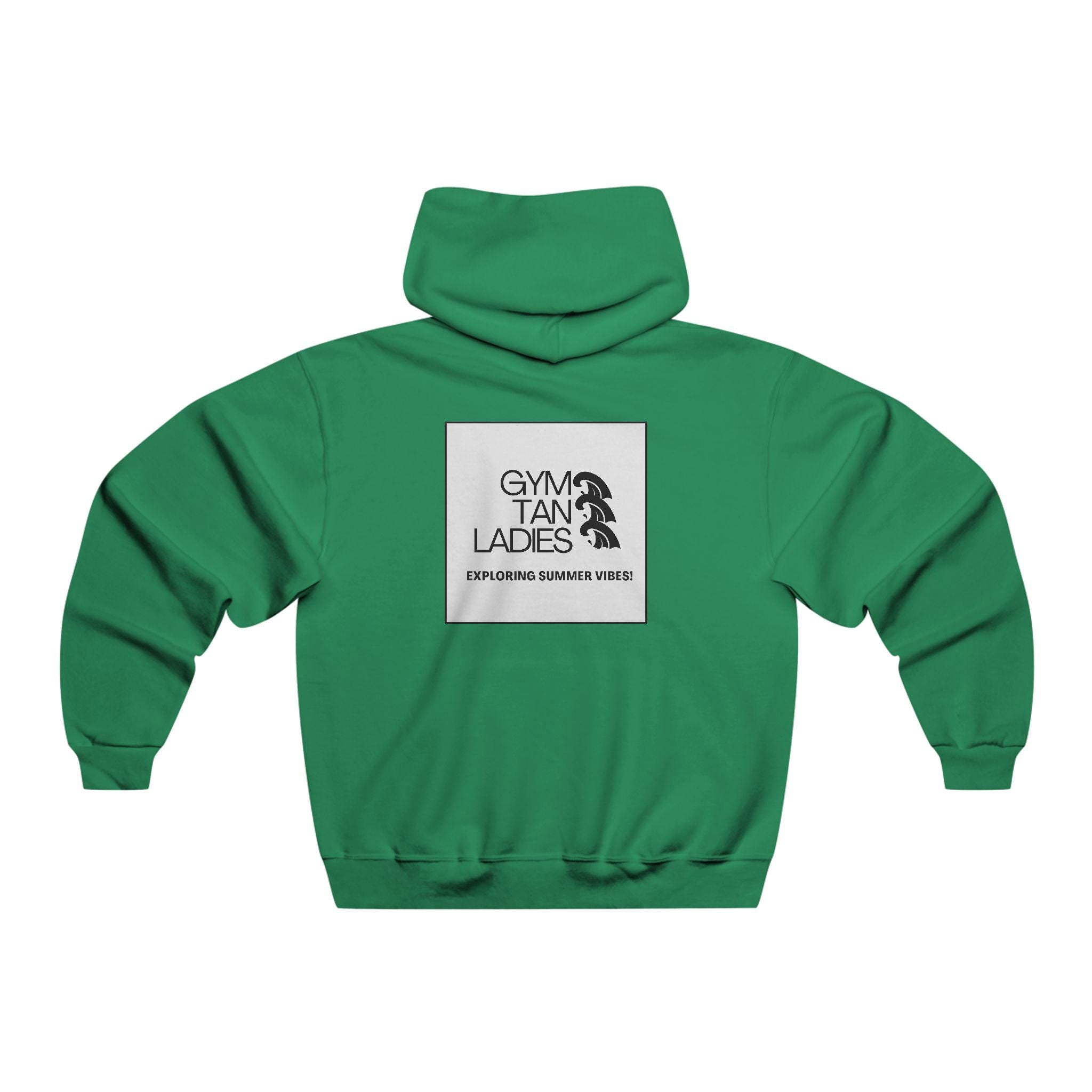 Mens Gym Tan Hoodie — 'Exploring Summer Vibes' Logo Sweatshirt