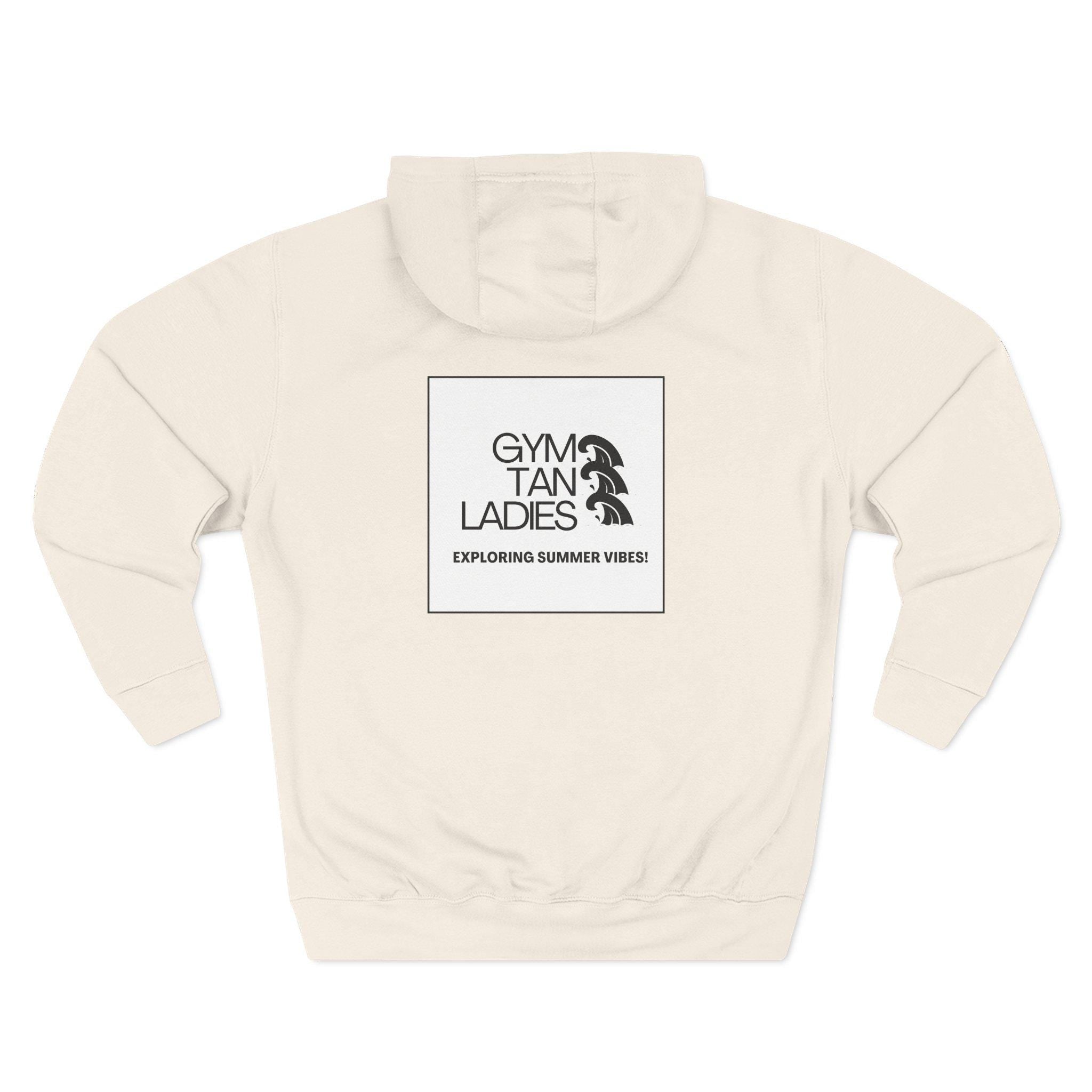 Mens Gym Tan Ladies Hoodie — 'Exploring Summer Vibes' Graphic Pullover