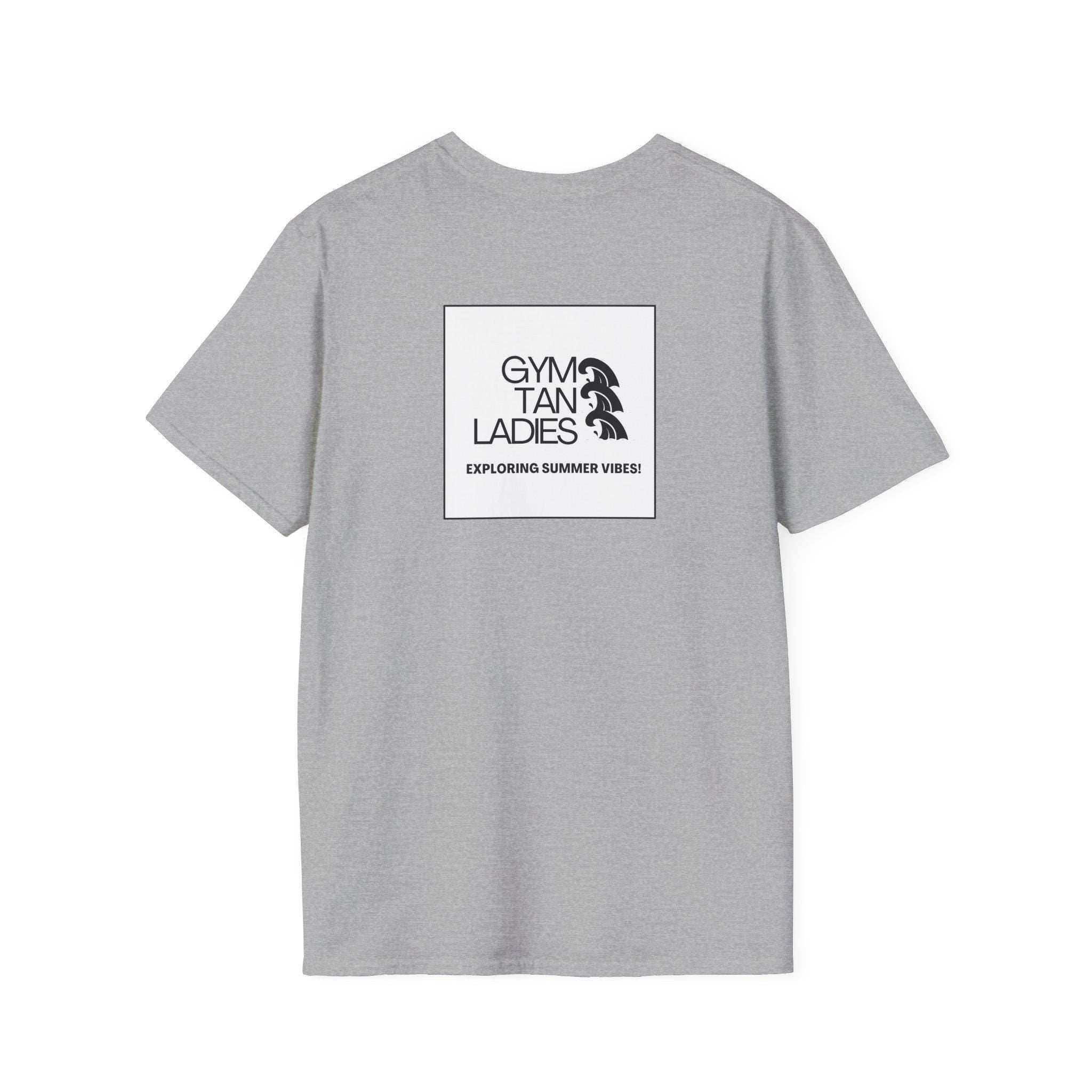 Womens Gym Tan T-Shirt — Minimal Beachy Summer Graphic Tee
