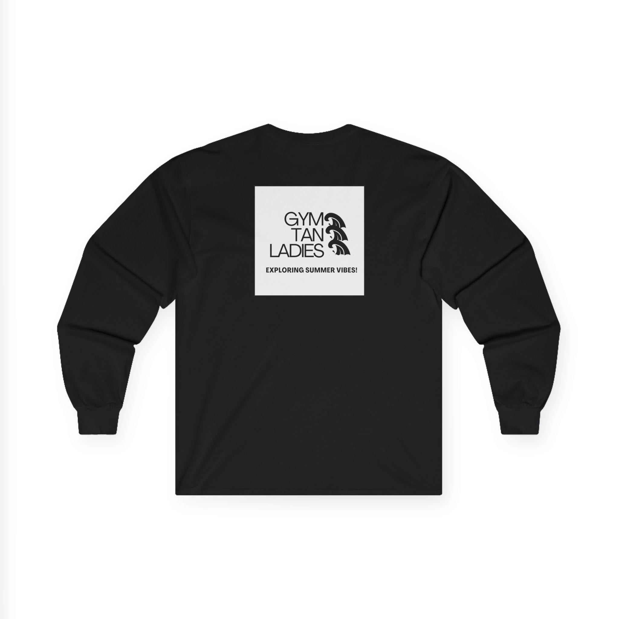 Mens Gym Tan logo Long Sleeve Tee