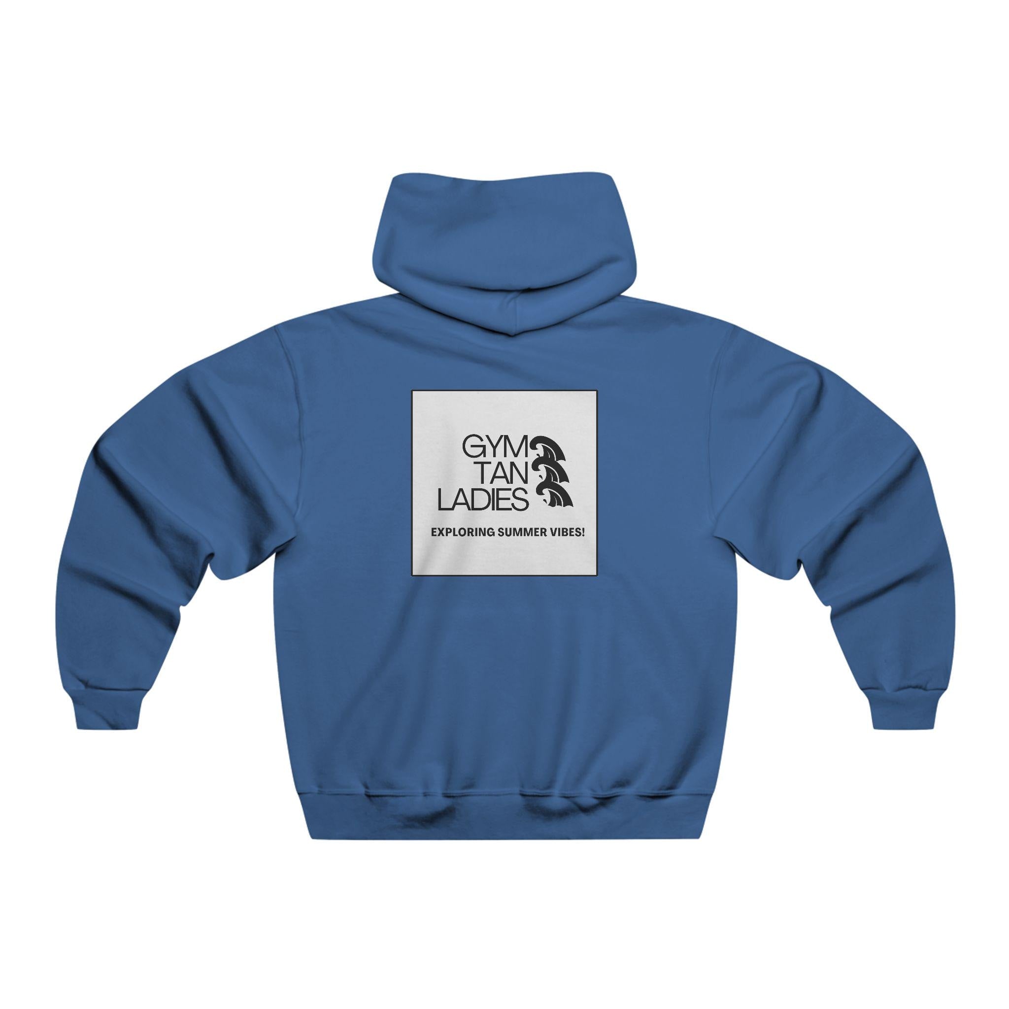 Mens Gym Tan Hoodie — 'Exploring Summer Vibes' Logo Sweatshirt