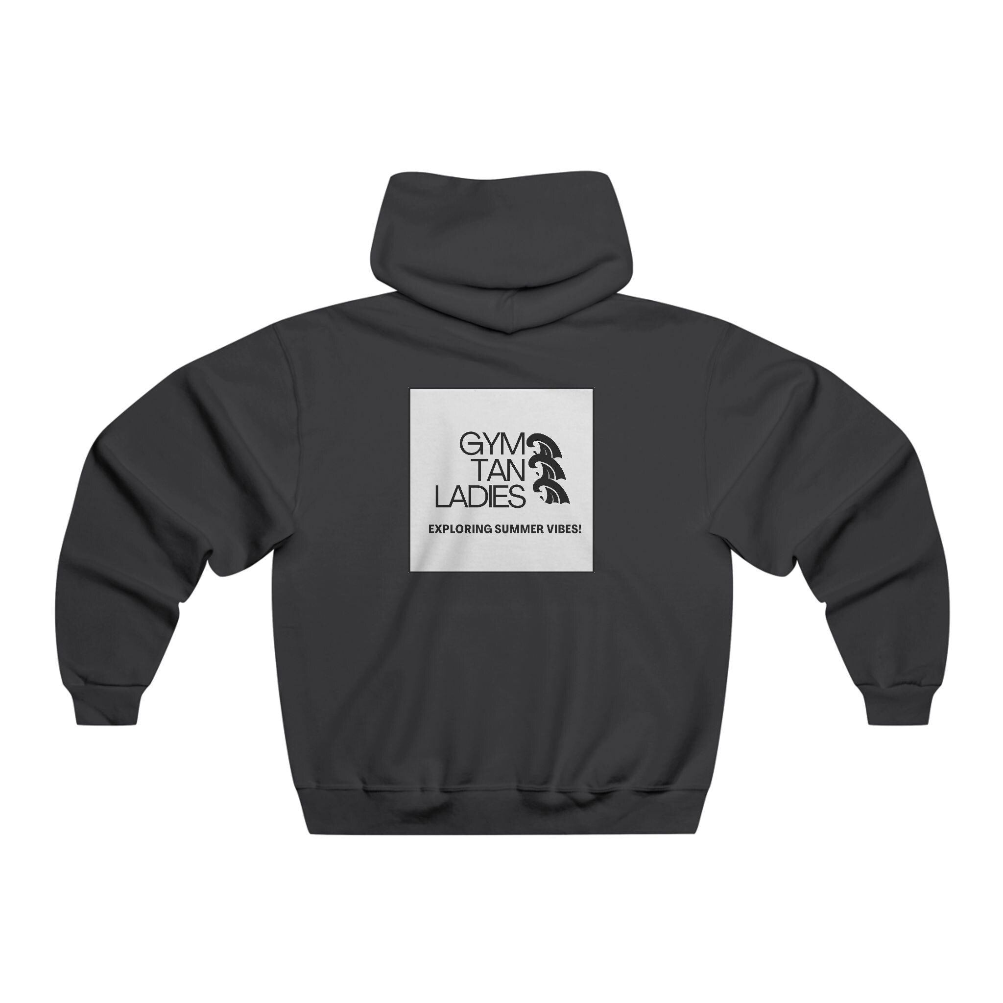 Mens Gym Tan Hoodie — 'Exploring Summer Vibes' Logo Sweatshirt