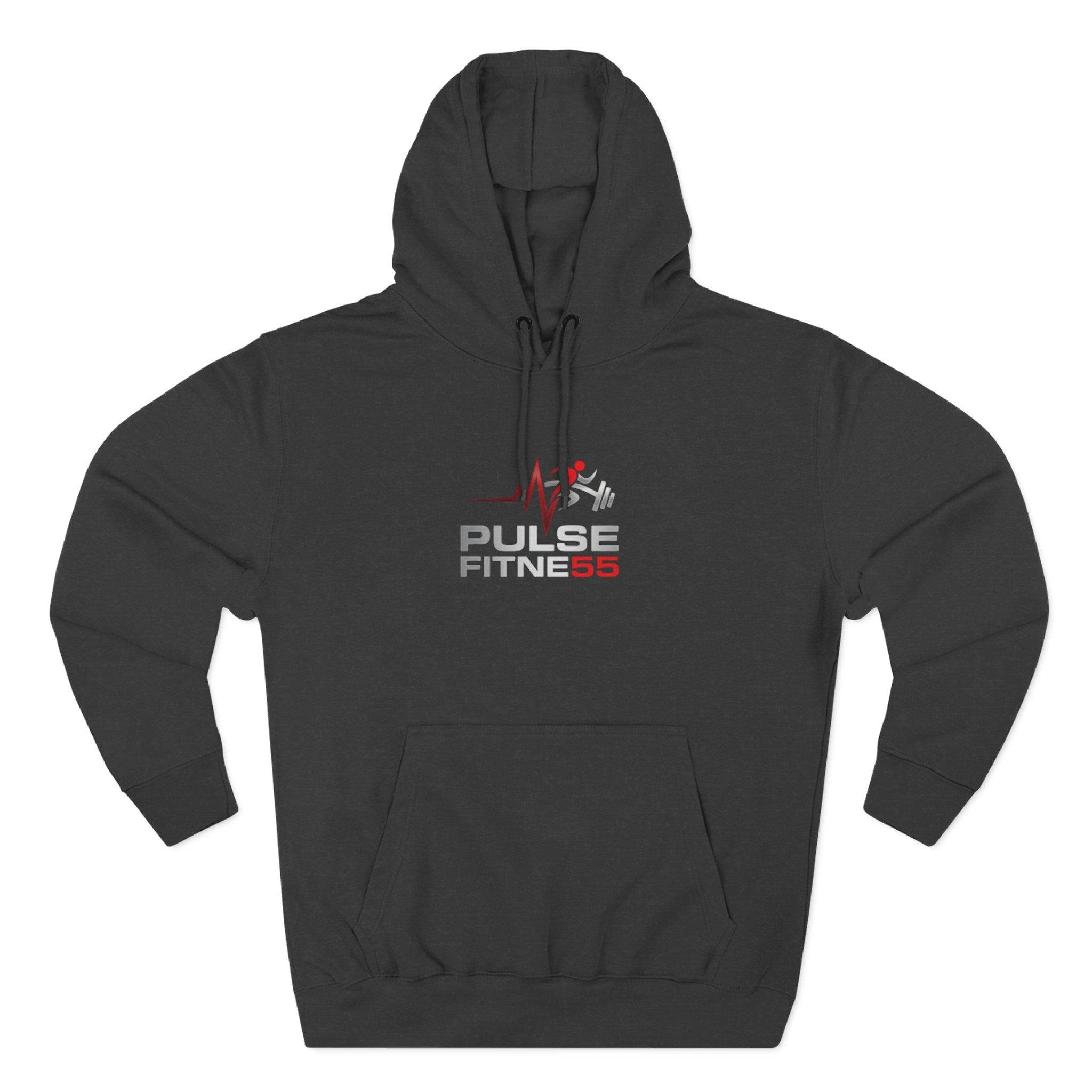 Pulse Fitness 55 Hoodie — Gym Logo Fleece Pullover