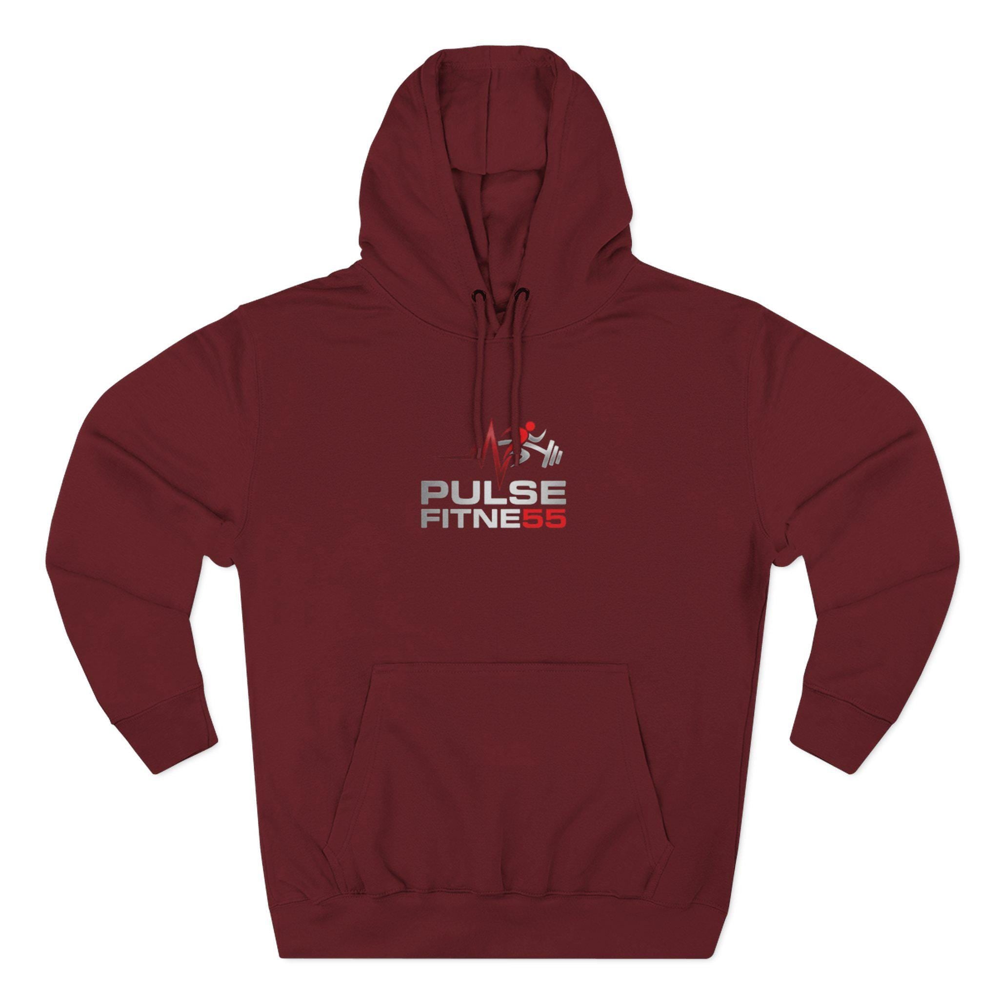 Pulse Fitness 55 Hoodie — Gym Logo Fleece Pullover