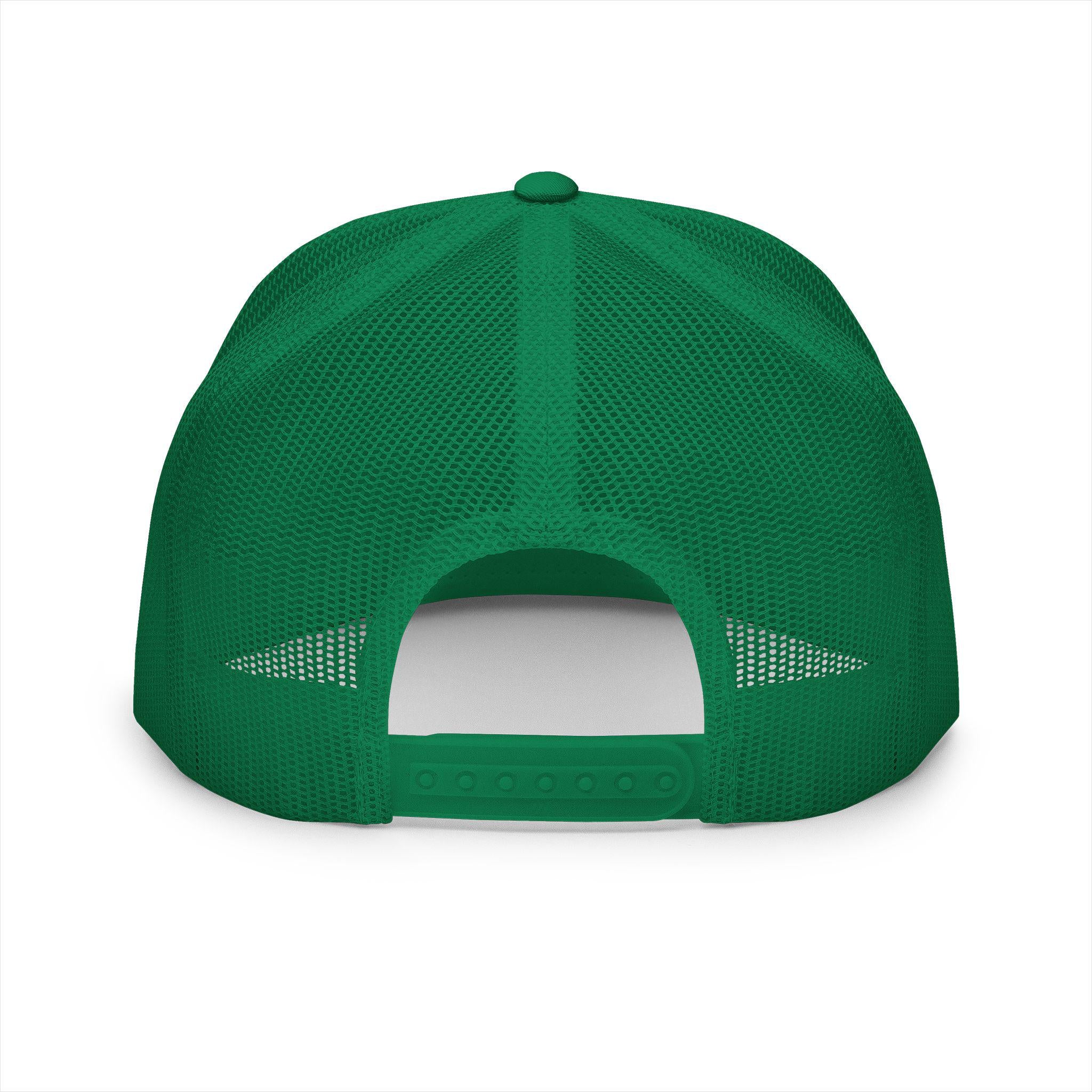 Snapback Trucker Cap — Sunset Palm Island Embroidered Beach Hat