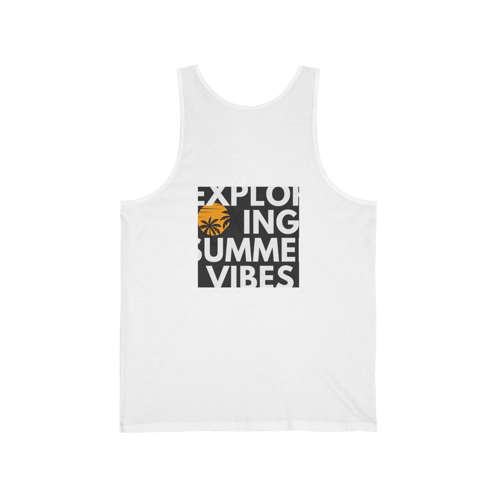 Comfort Tank Top — 'Summer Vibes' Sunset Beach Graphic Tank