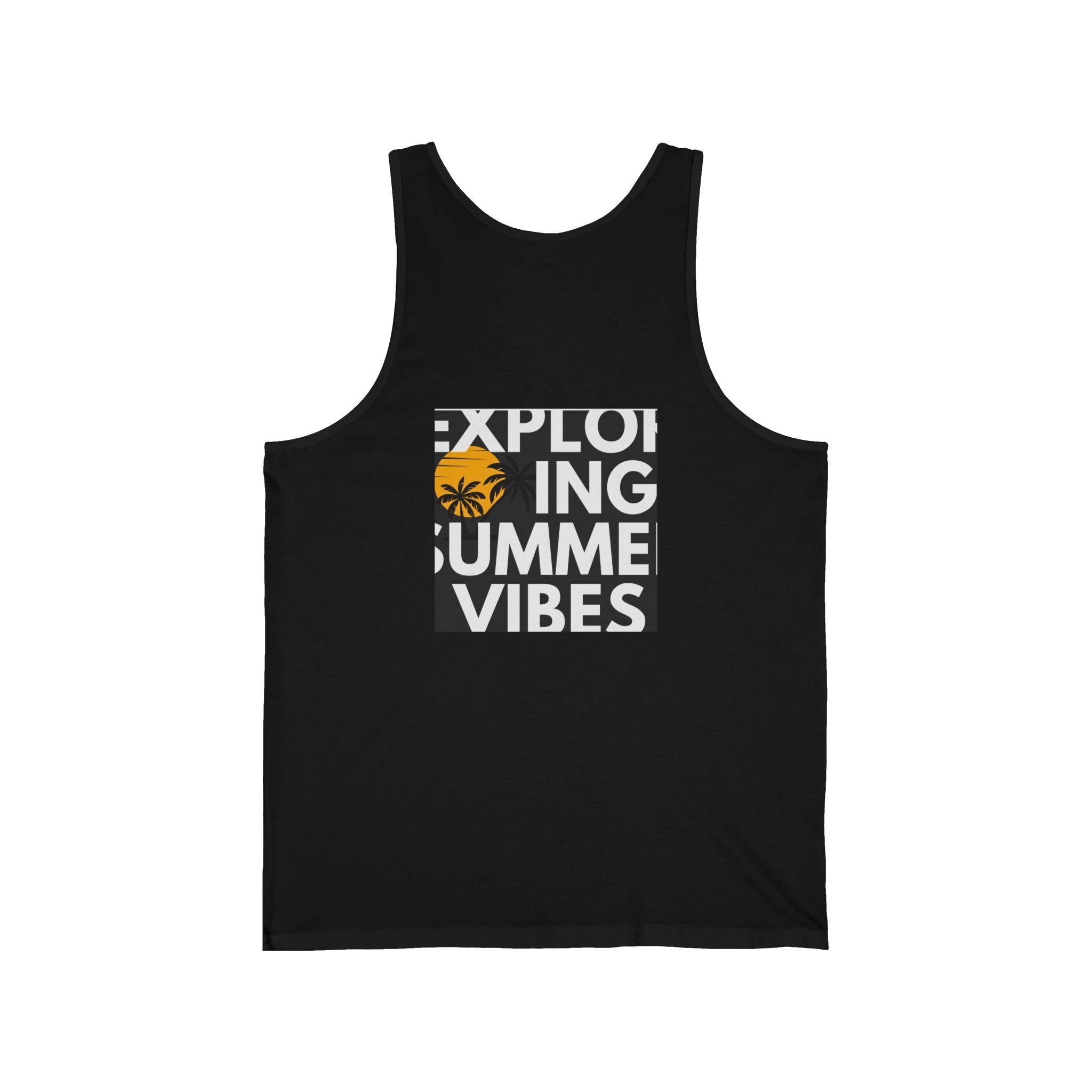 Comfort Tank Top — 'Summer Vibes' Sunset Beach Graphic Tank