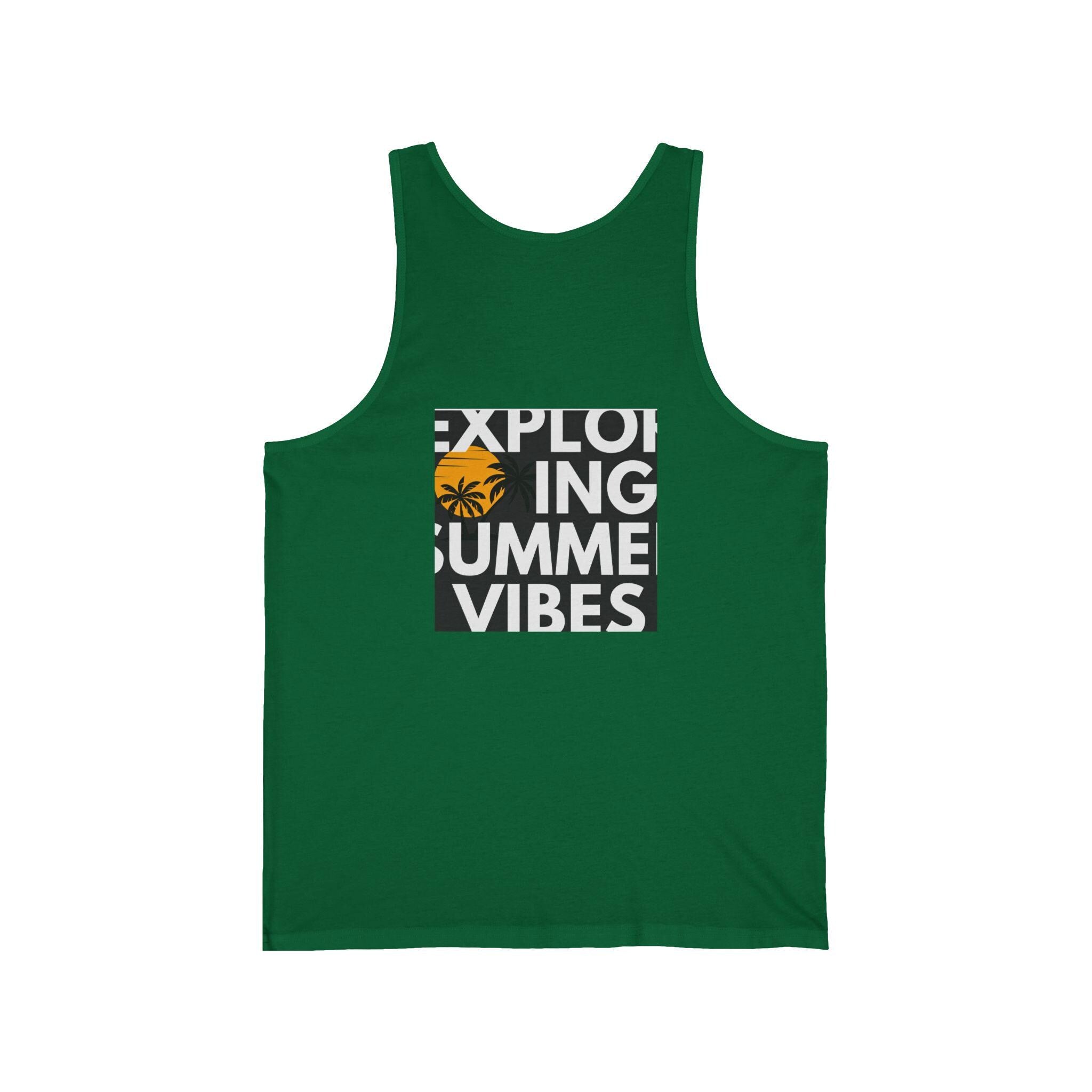 Comfort Tank Top — 'Summer Vibes' Sunset Beach Graphic Tank
