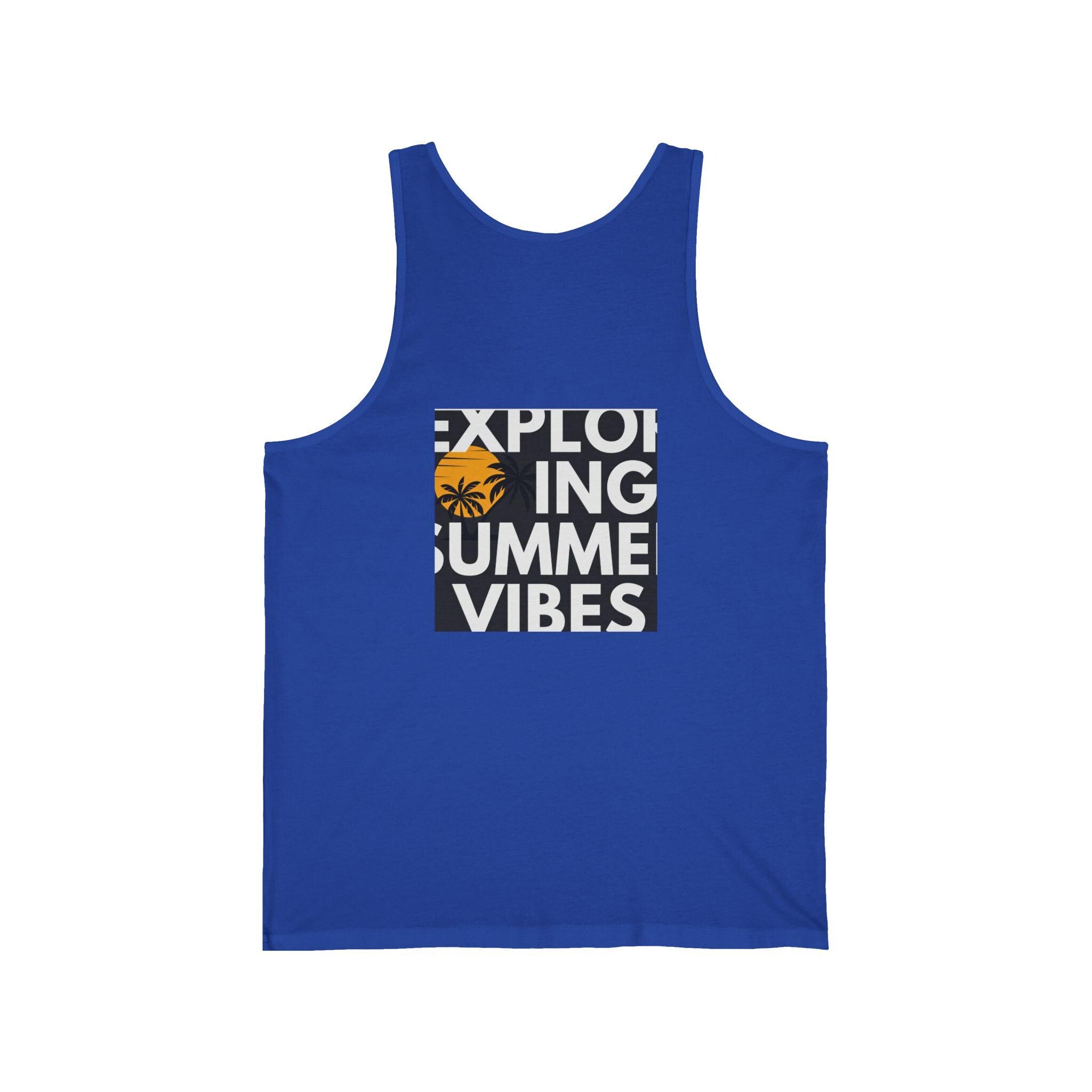 Comfort Tank Top — 'Summer Vibes' Sunset Beach Graphic Tank