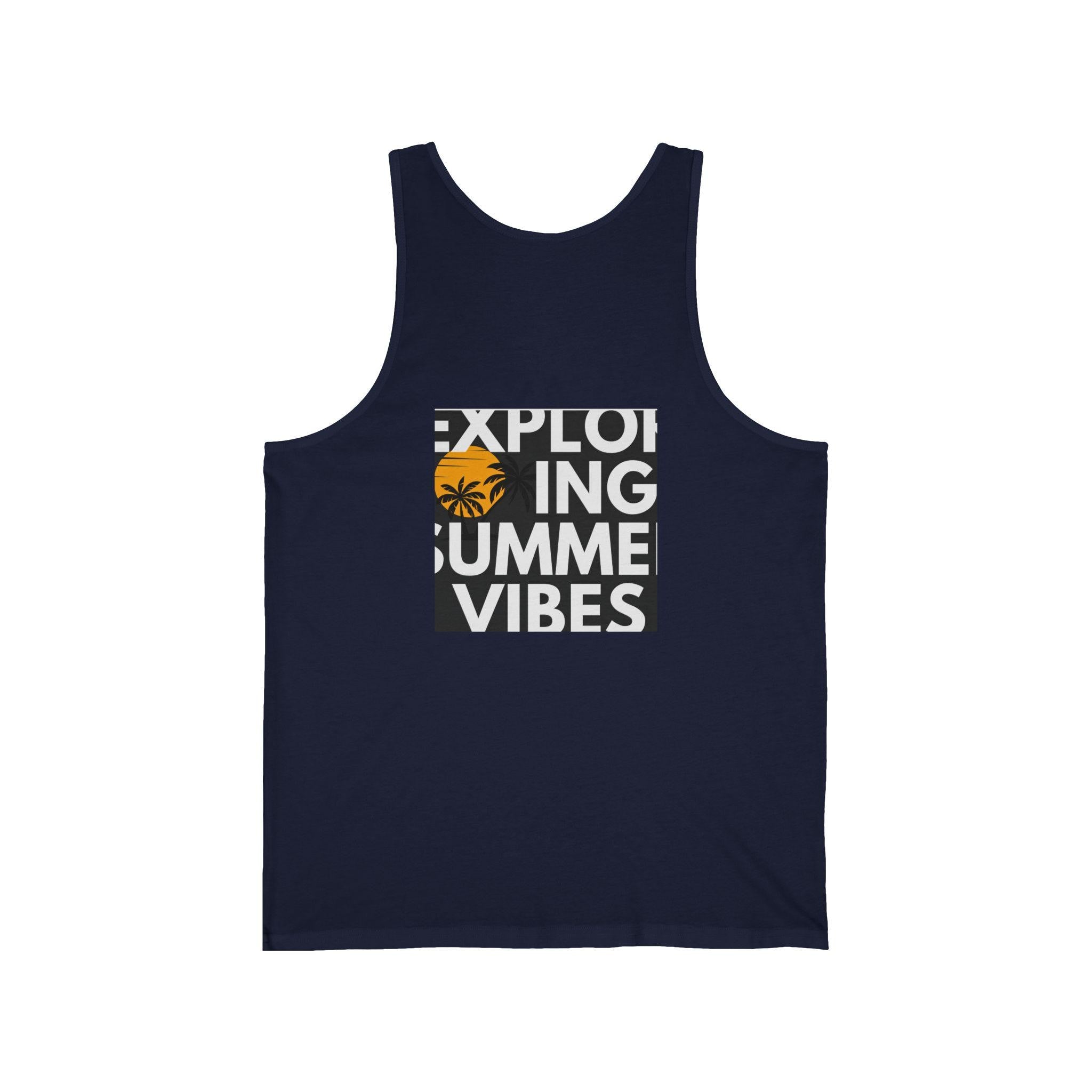 Comfort Tank Top — 'Summer Vibes' Sunset Beach Graphic Tank