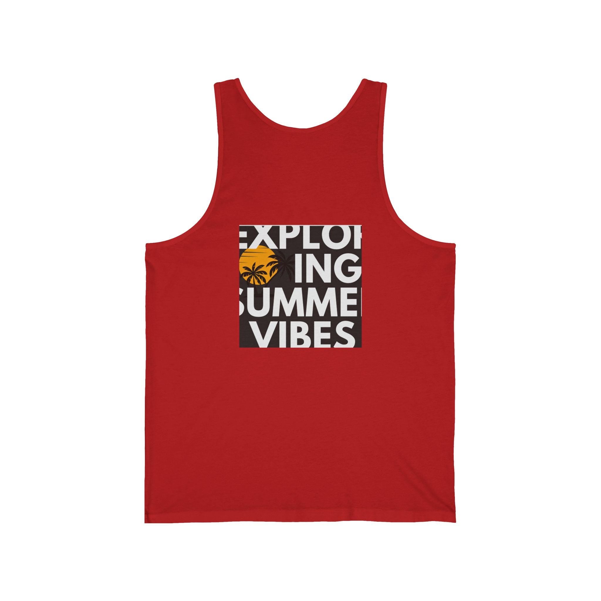 Comfort Tank Top — 'Summer Vibes' Sunset Beach Graphic Tank