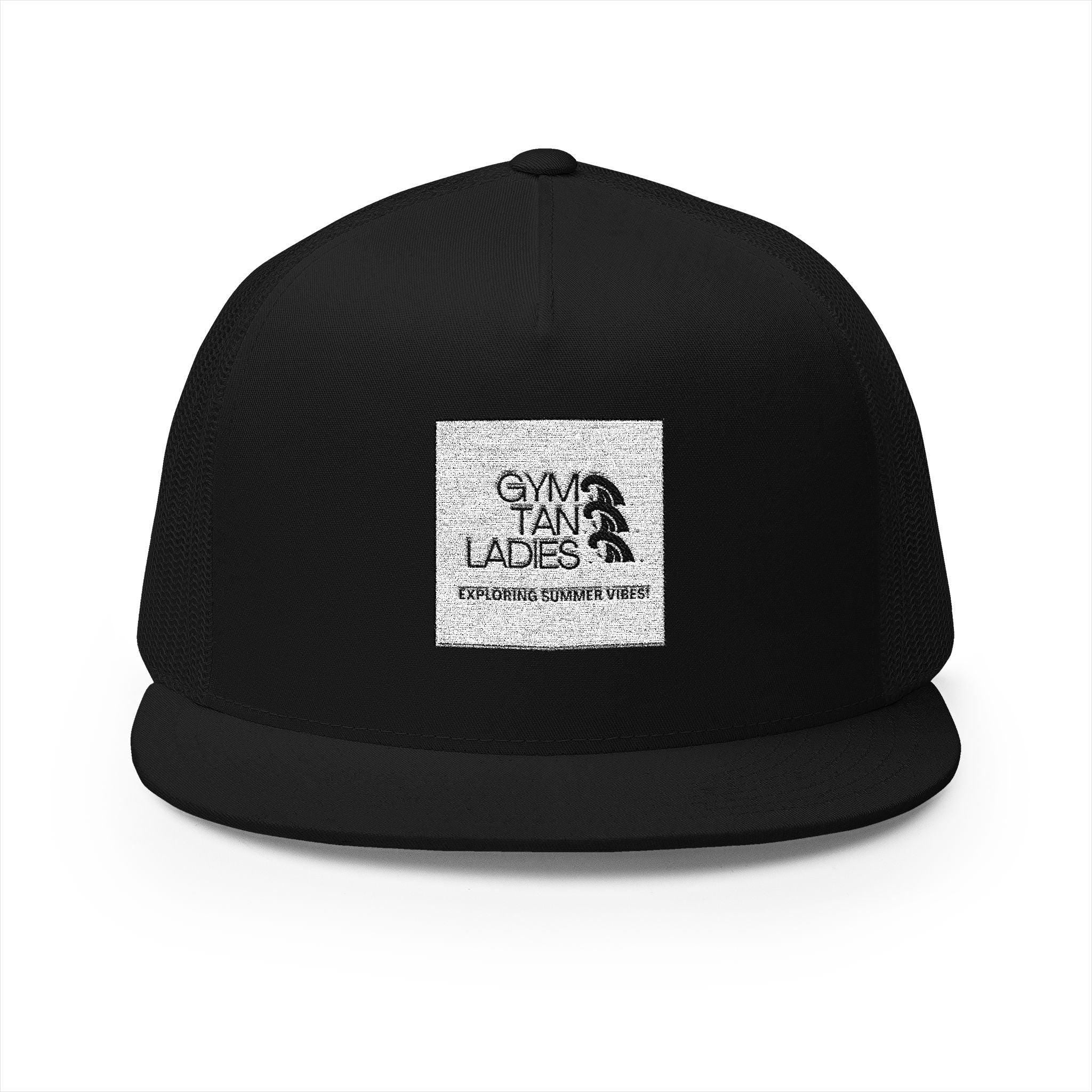 The 5 Panel Trucker Cap gym tan logo