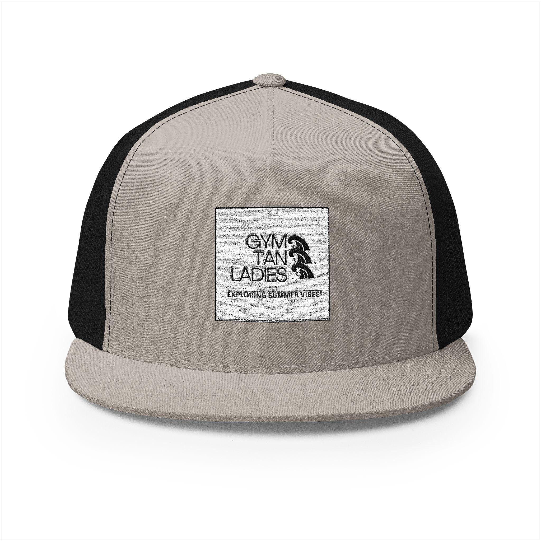 The 5 Panel Trucker Cap gym tan logo