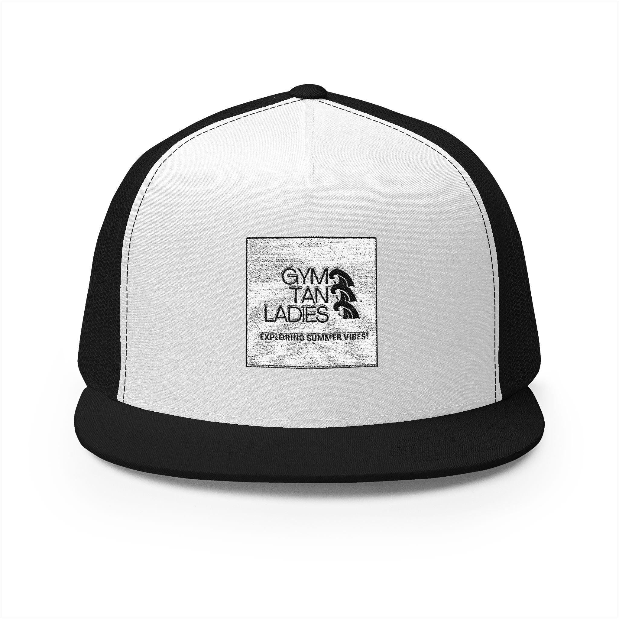 The 5 Panel Trucker Cap gym tan logo
