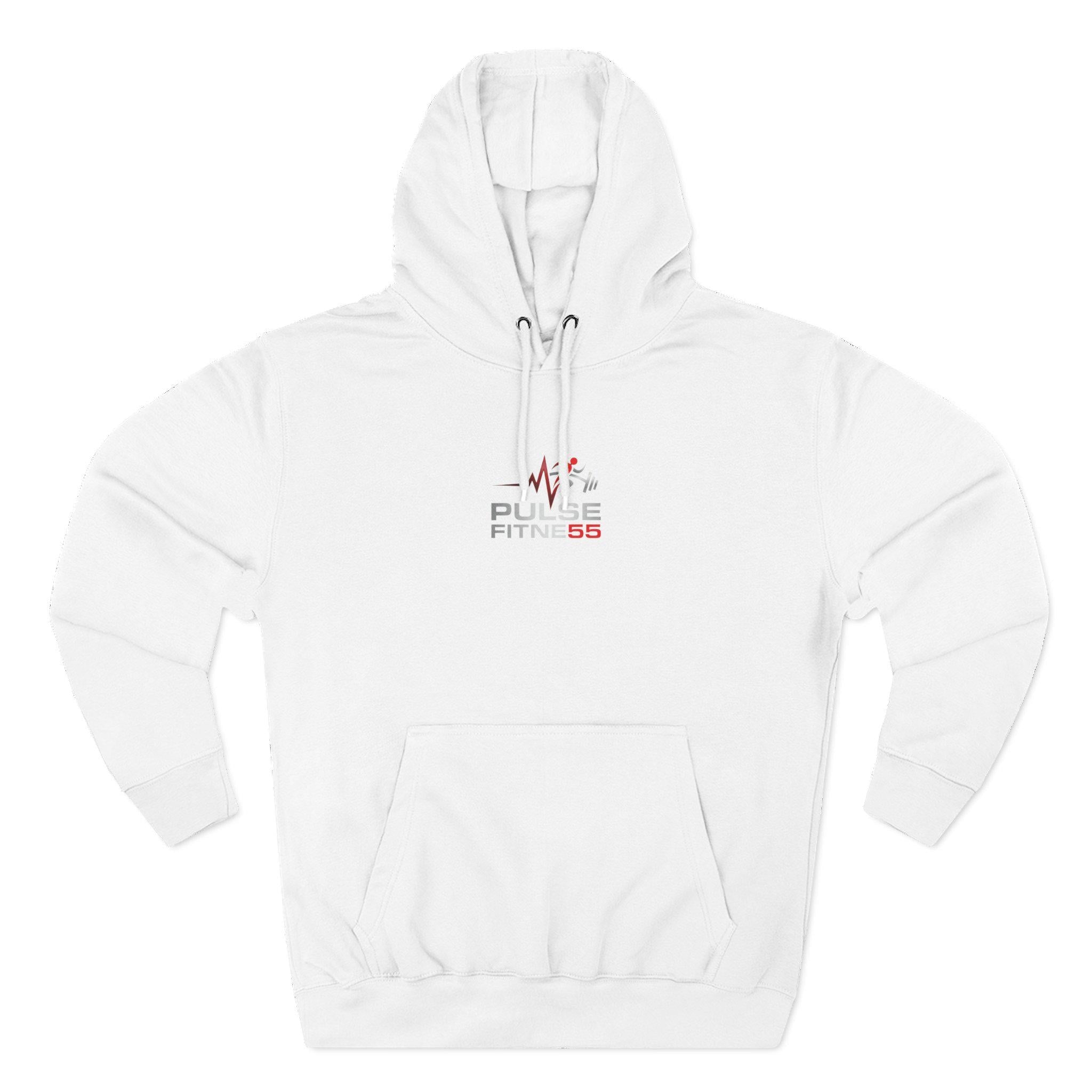 Pulse Fitne55 Motivational Gym Hoodie – Combed Cotton Blend Sweatshirt