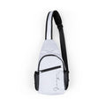 Minimal Script Chest Bag | White Sling Crossbody, Everyday Carry