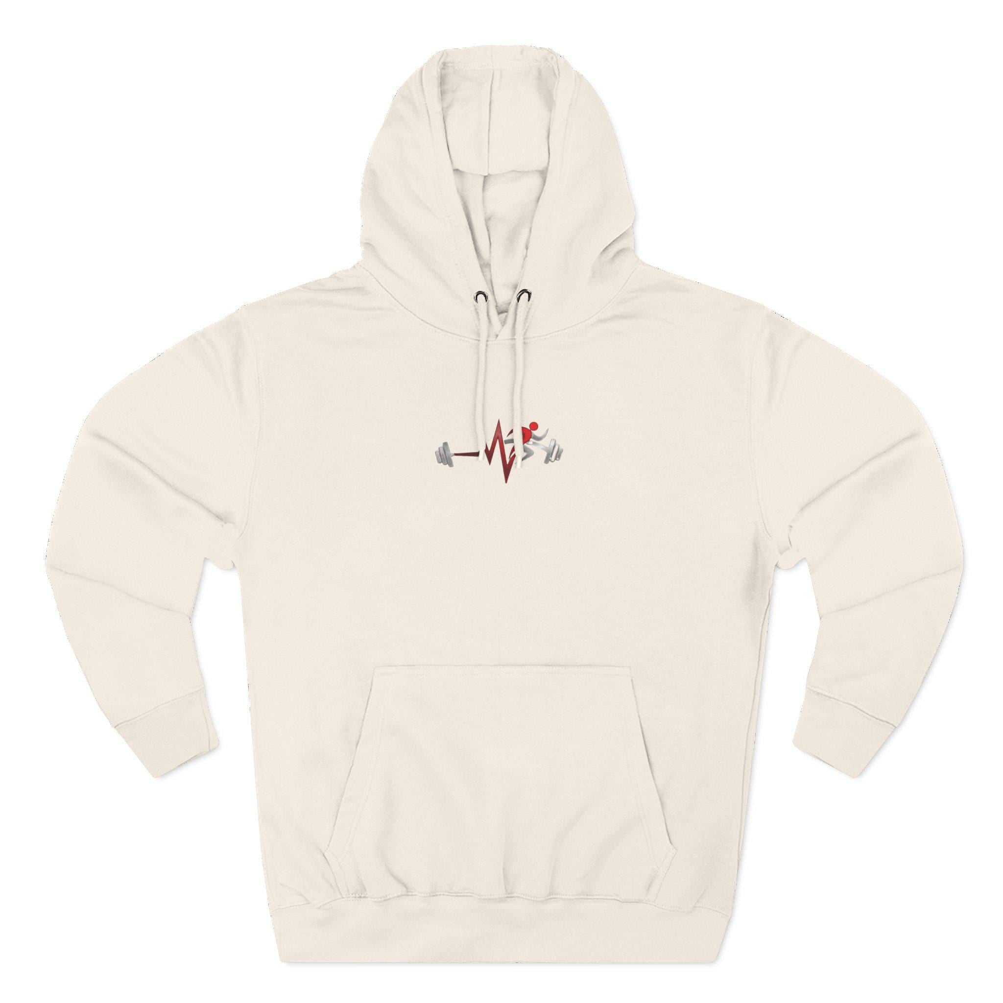 Fit Yoga Pilates Heartbeat Hoodie | Fitness Logo Pullover