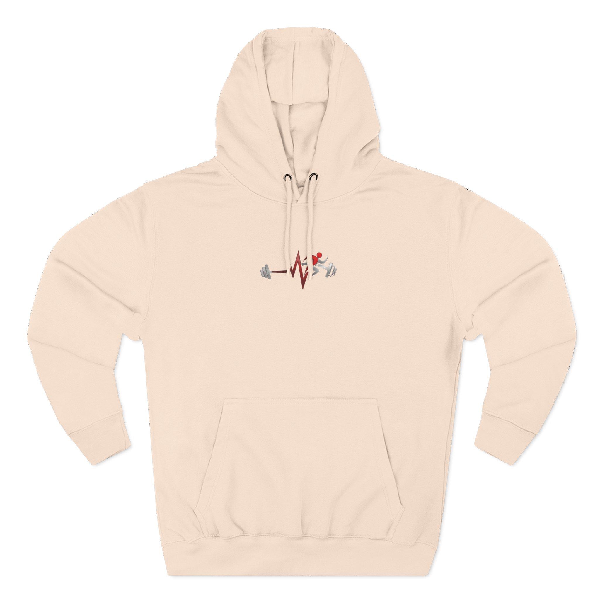 Fit Yoga Pilates Heartbeat Hoodie | Fitness Logo Pullover