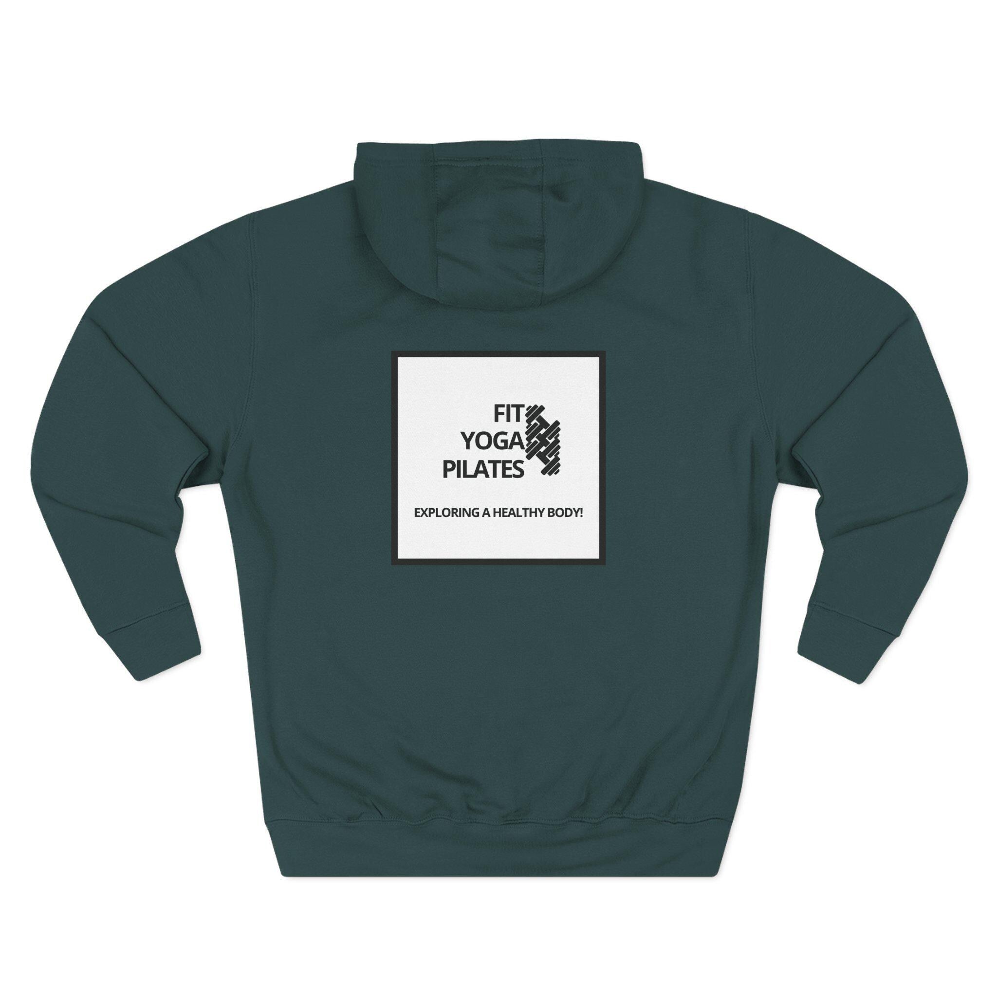 Fit Yoga Pilates Heartbeat Hoodie | Fitness Logo Pullover
