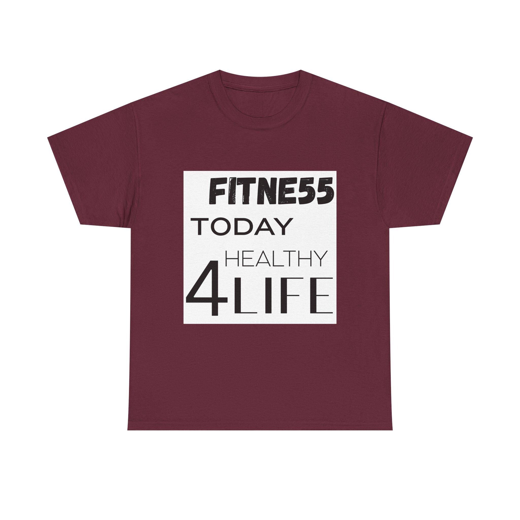 Pulse FITNE55 Today Healthy 4Life T-Shirt | Fitness Motivational Tee