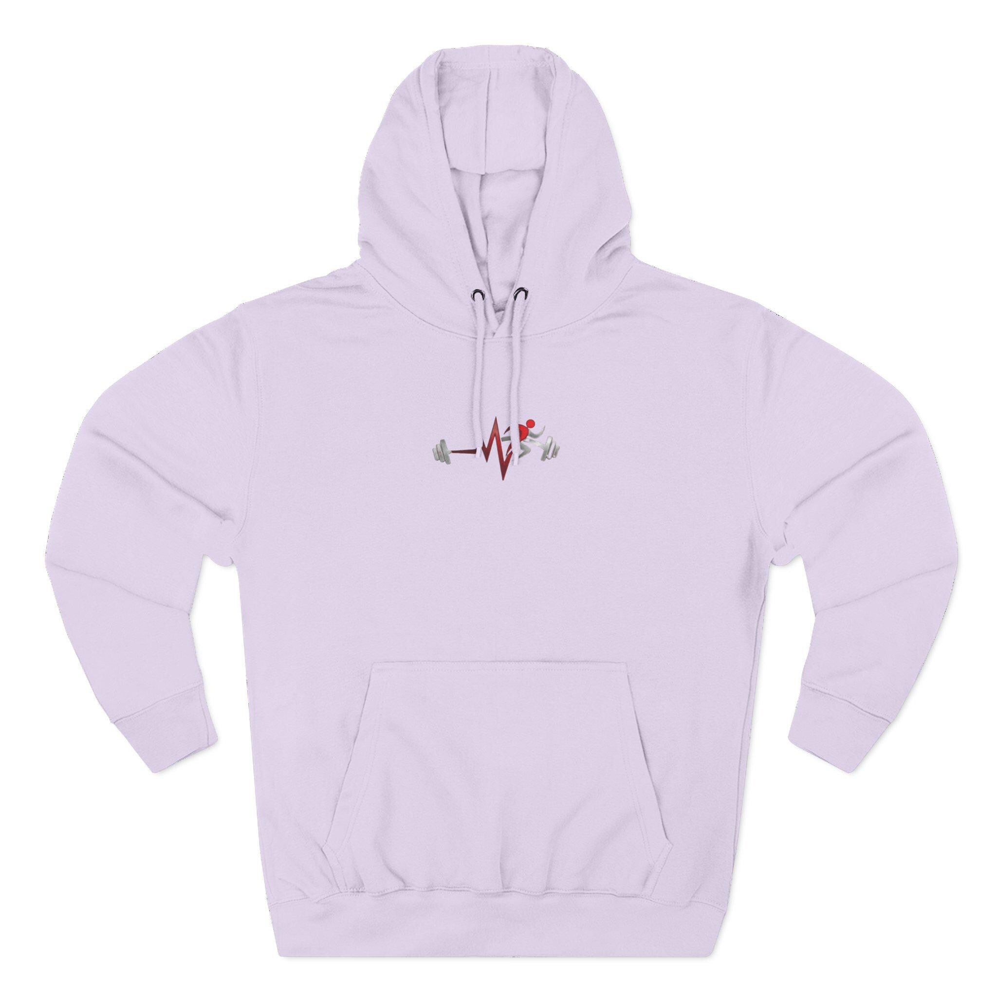 Fit Yoga Pilates Heartbeat Hoodie | Fitness Logo Pullover