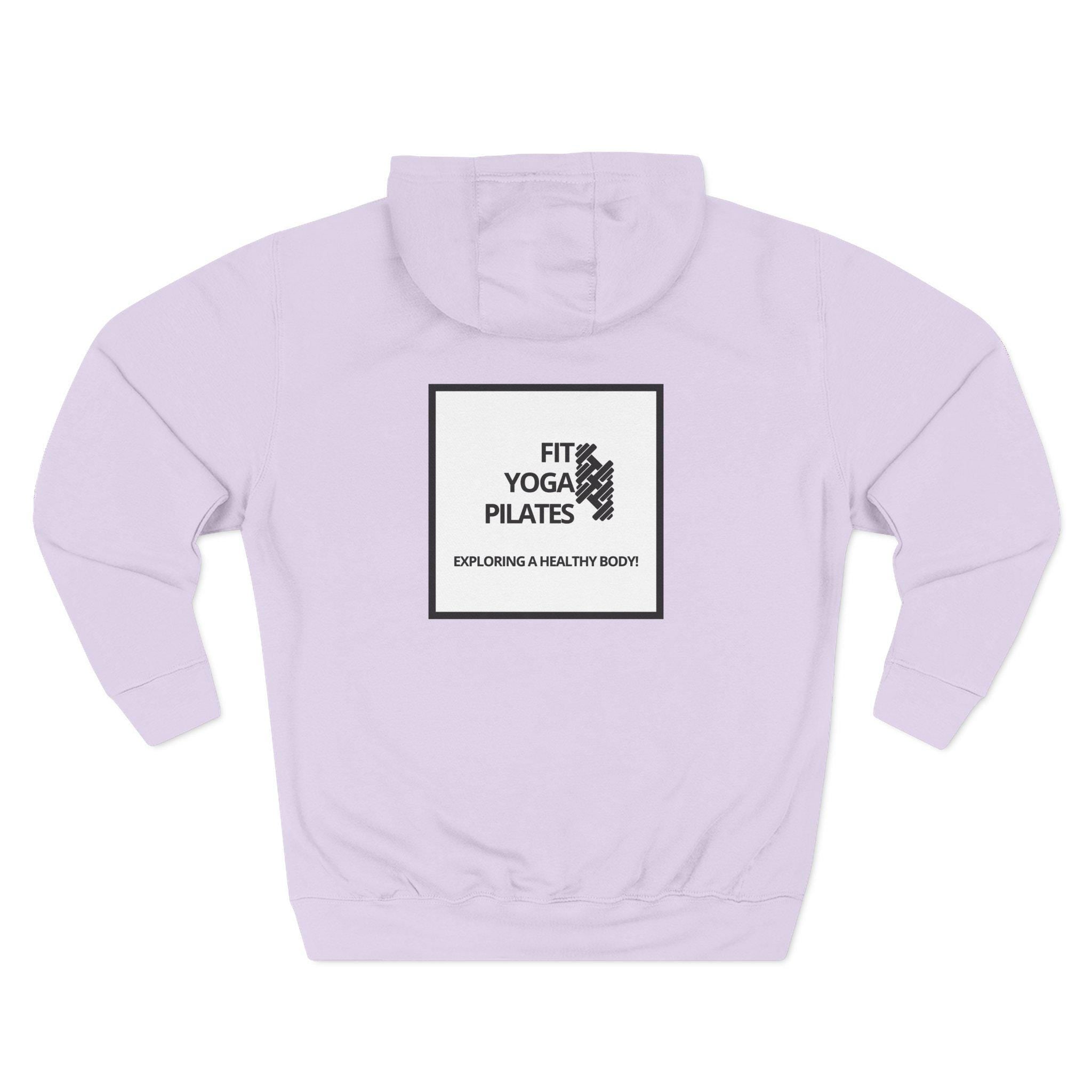 Fit Yoga Pilates Heartbeat Hoodie | Fitness Logo Pullover