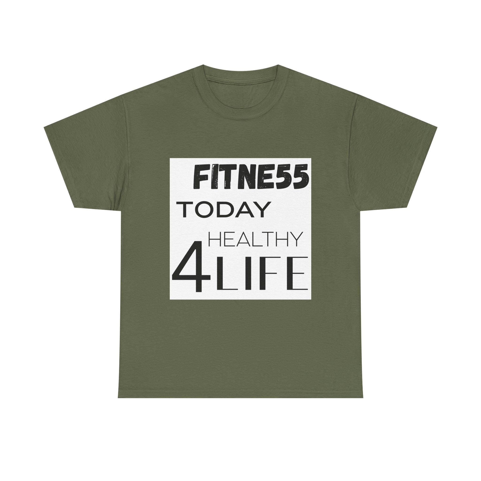 Pulse FITNE55 Today Healthy 4Life T-Shirt | Fitness Motivational Tee
