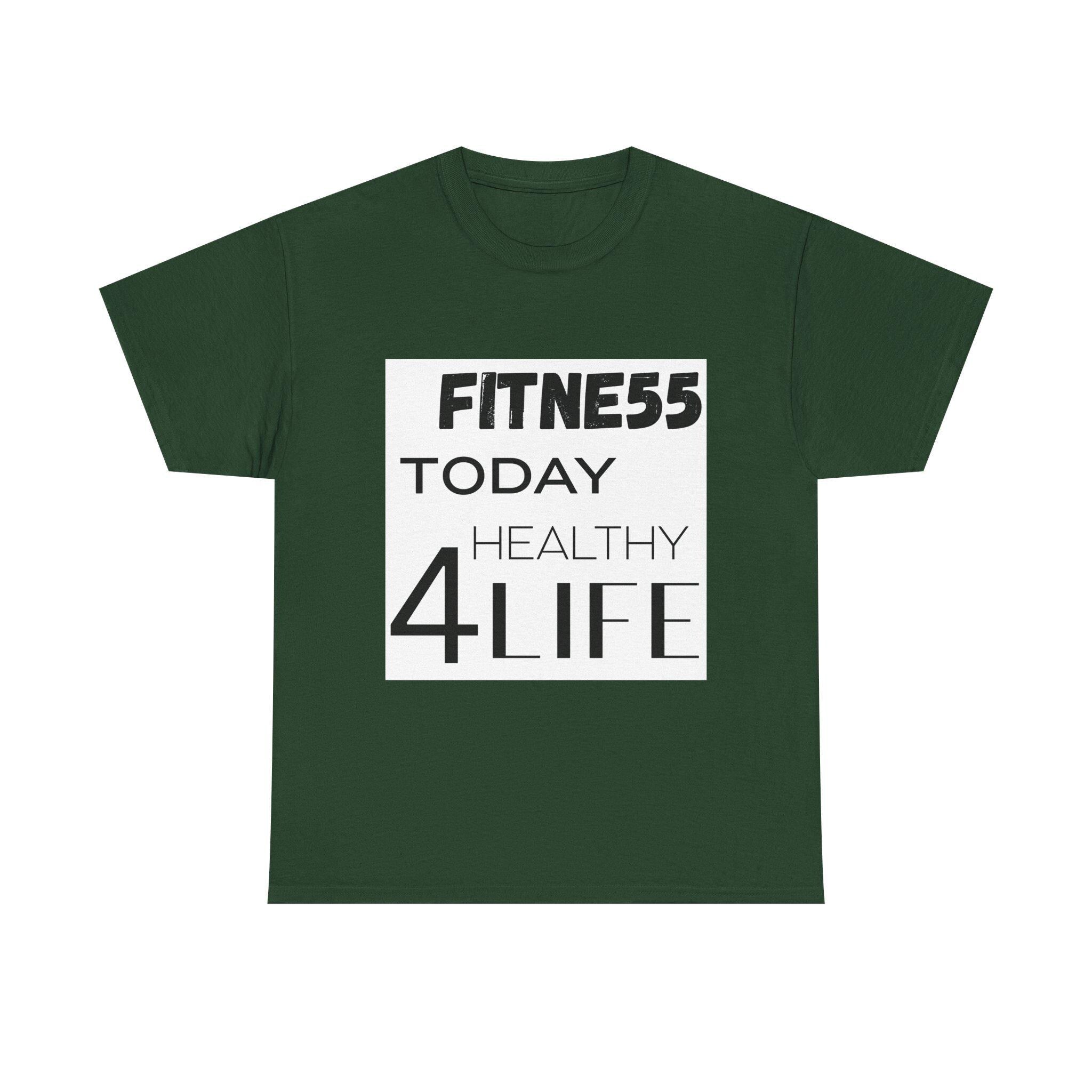 Pulse FITNE55 Today Healthy 4Life T-Shirt | Fitness Motivational Tee