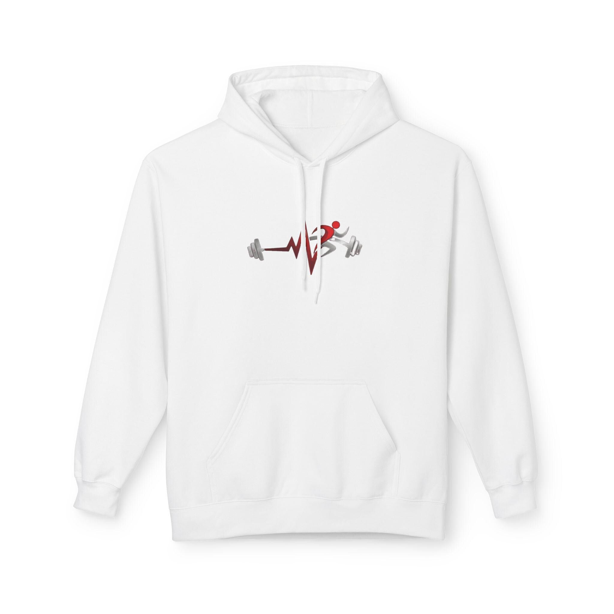 Pulse Fitness heartbeat barbell hoodie | Fitness gym workout sweatshirt
