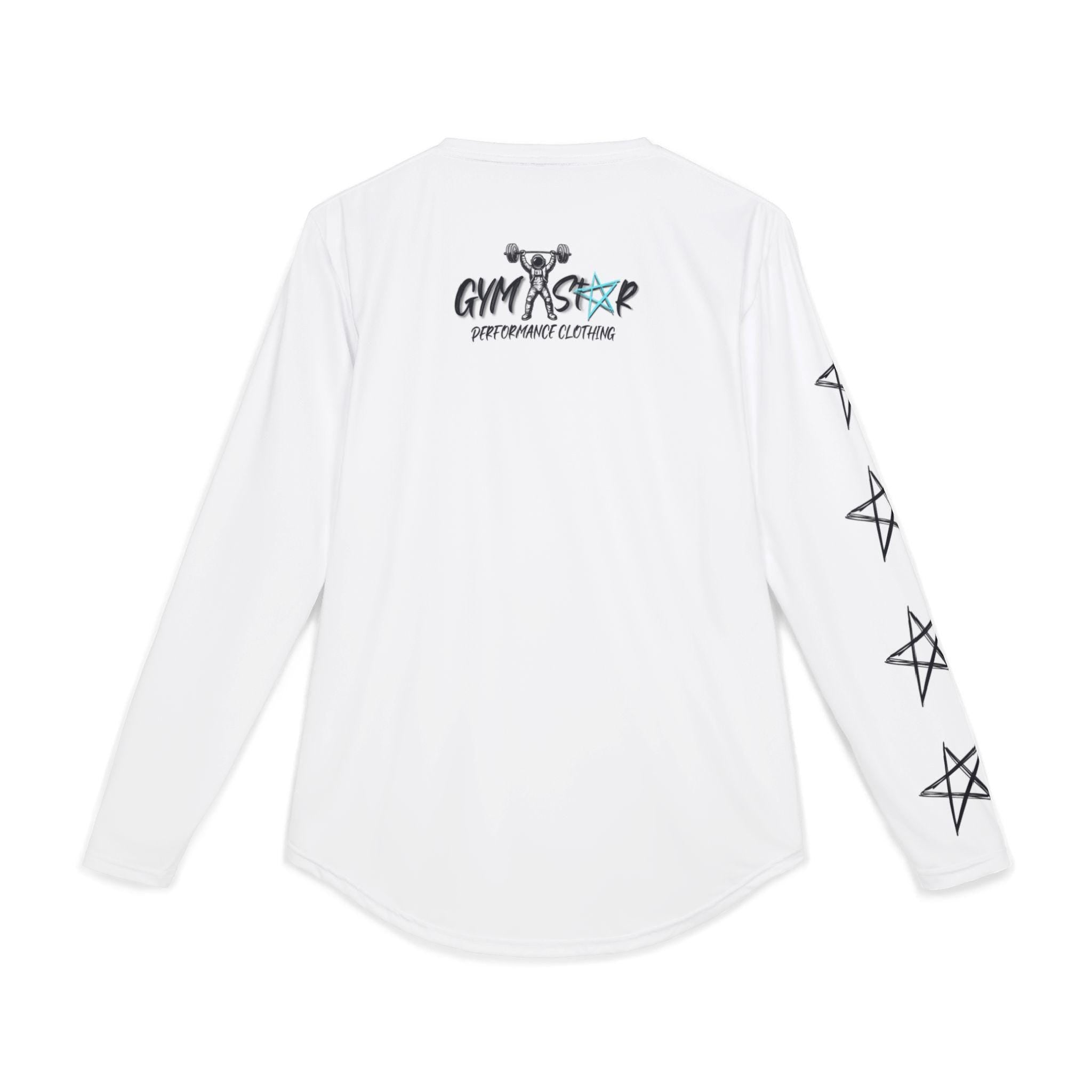 Weightlifting Astronaut Long Sleeve Shirt | GymStar Logo, Star Sleeve