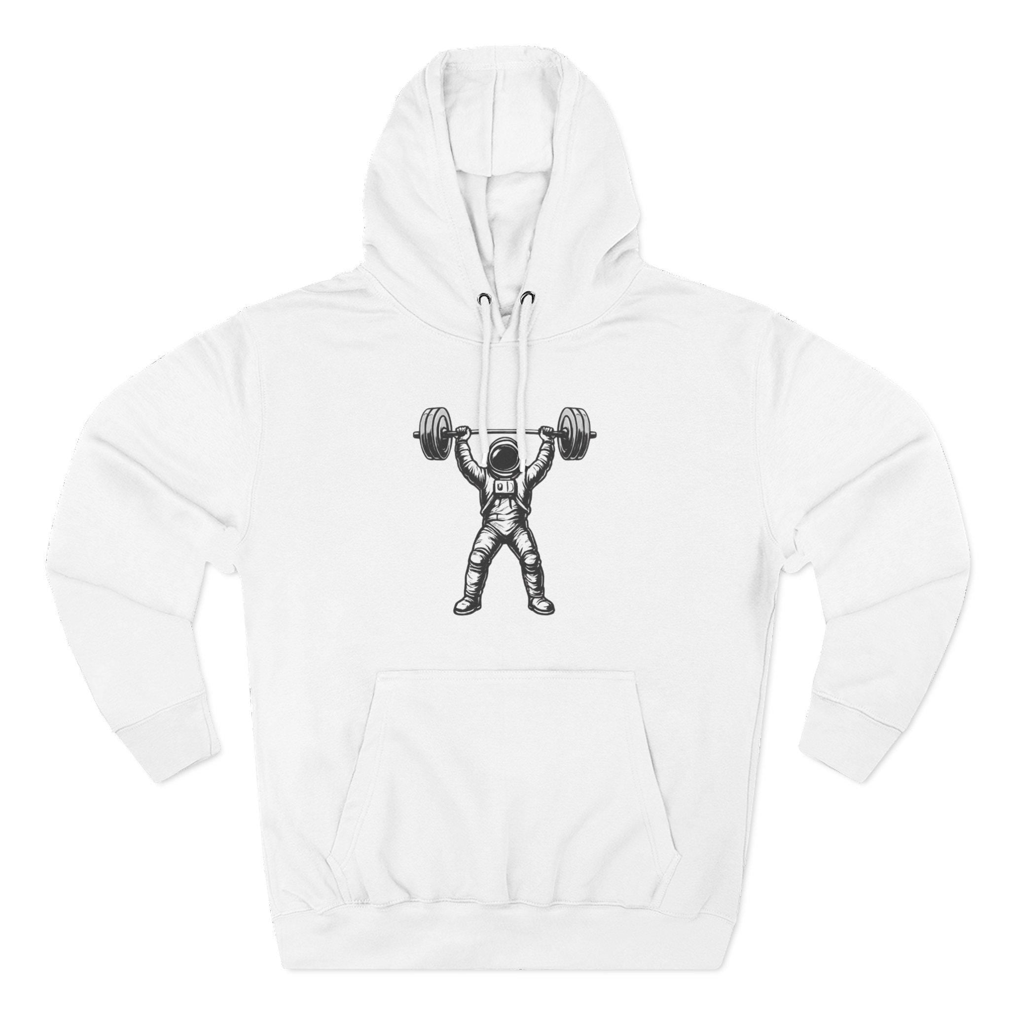 Astronaut Weightlifter Hoodie | Space Gym Fitness Pullover