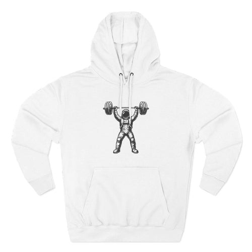 Astronaut Weightlifter Hoodie | Space Gym Fitness Pullover