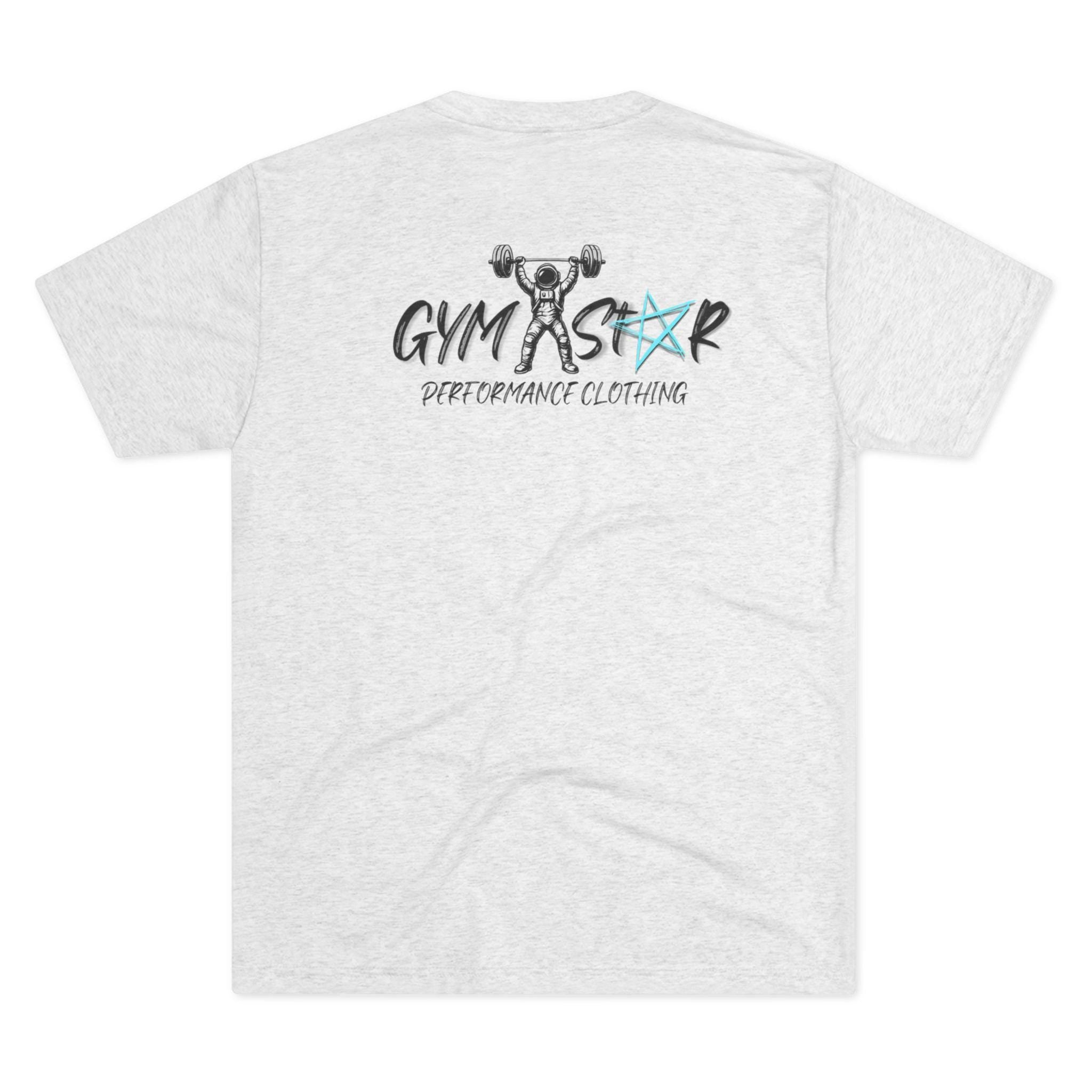 Astronaut Weightlifter T-Shirt | Gym Star Performance Clothing Back Logo