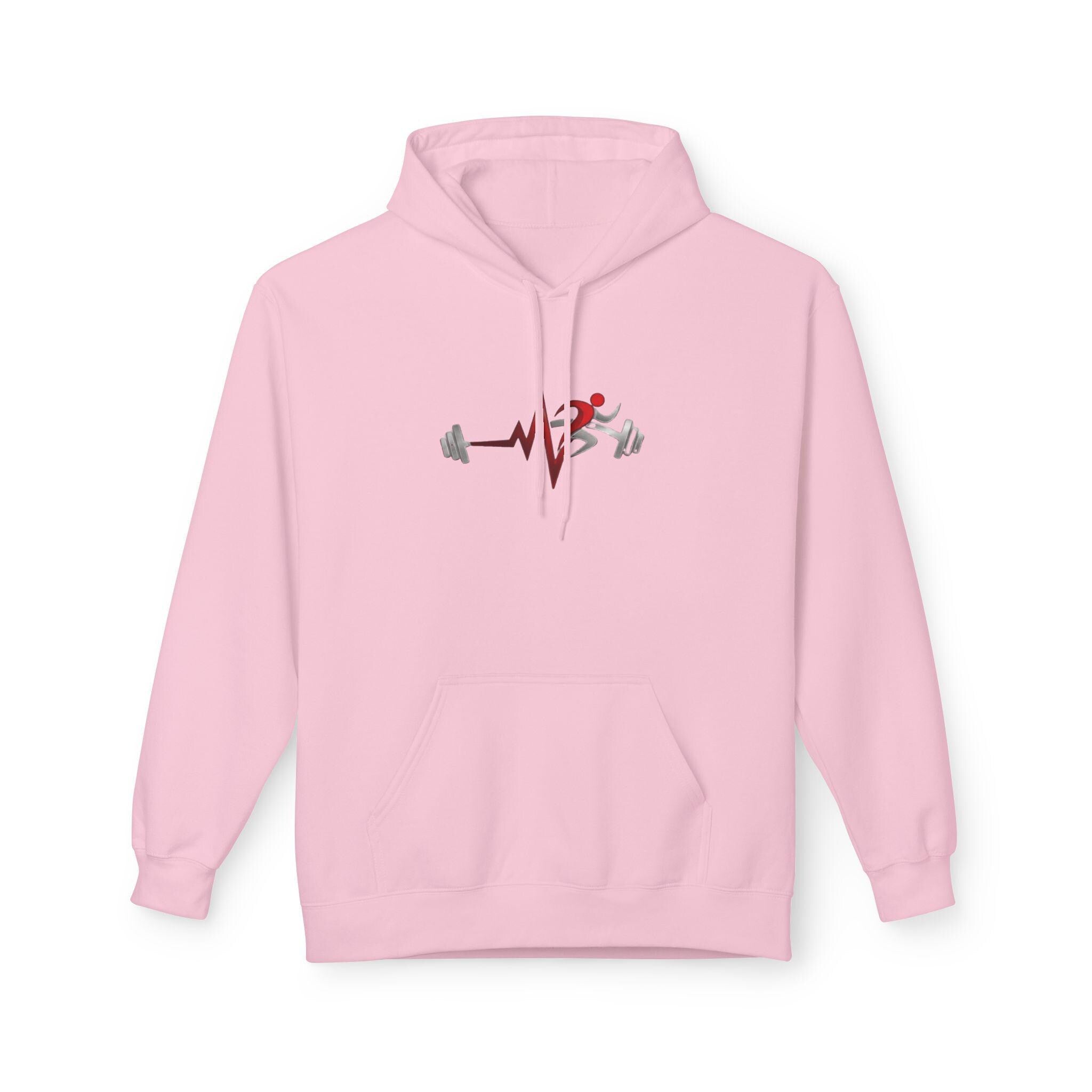 Pulse Fitness heartbeat barbell hoodie | Fitness gym workout sweatshirt